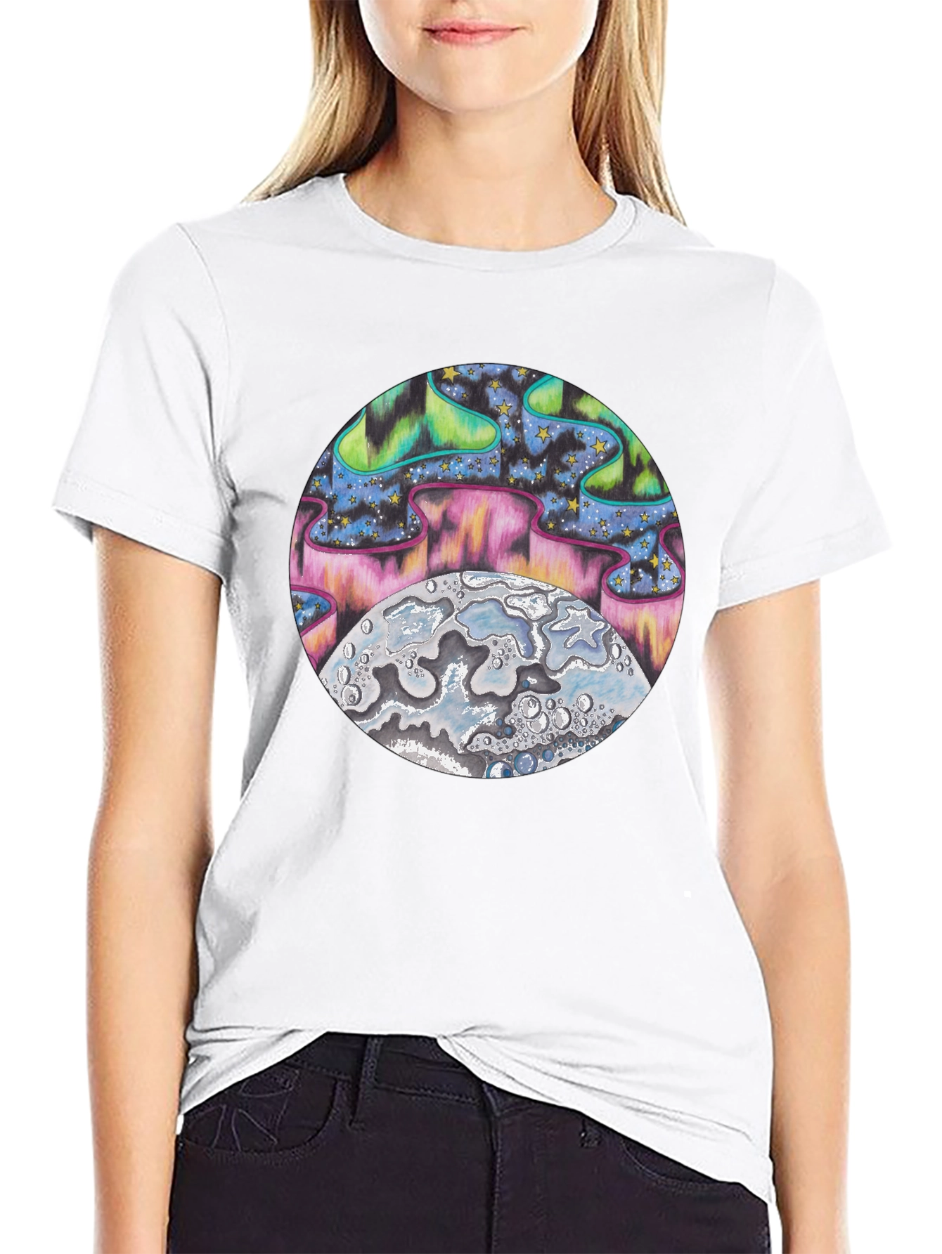 Aurora Moon Graphic T-Shirt