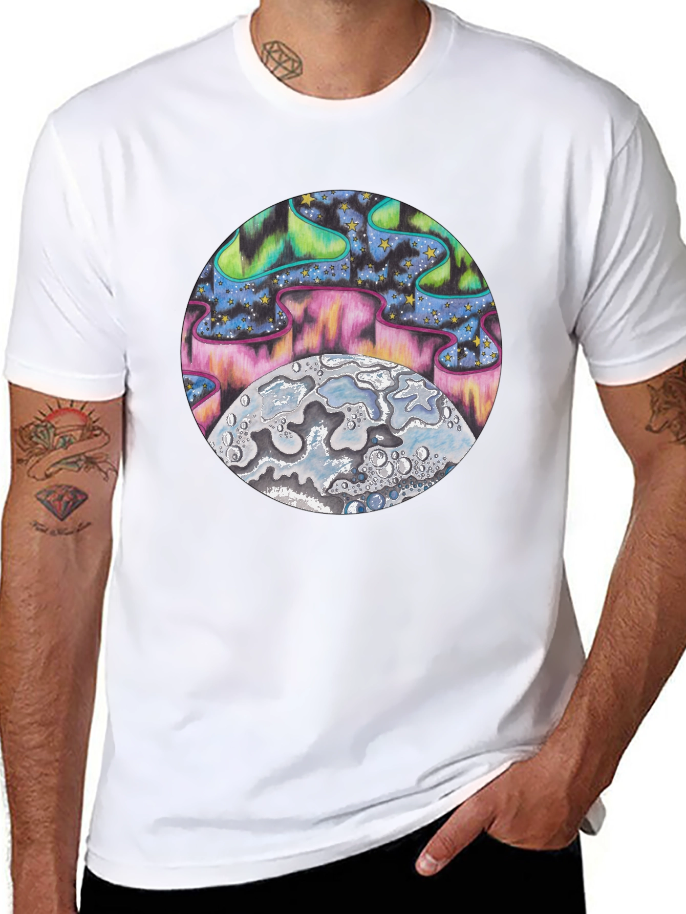 Aurora Moon Graphic T-Shirt