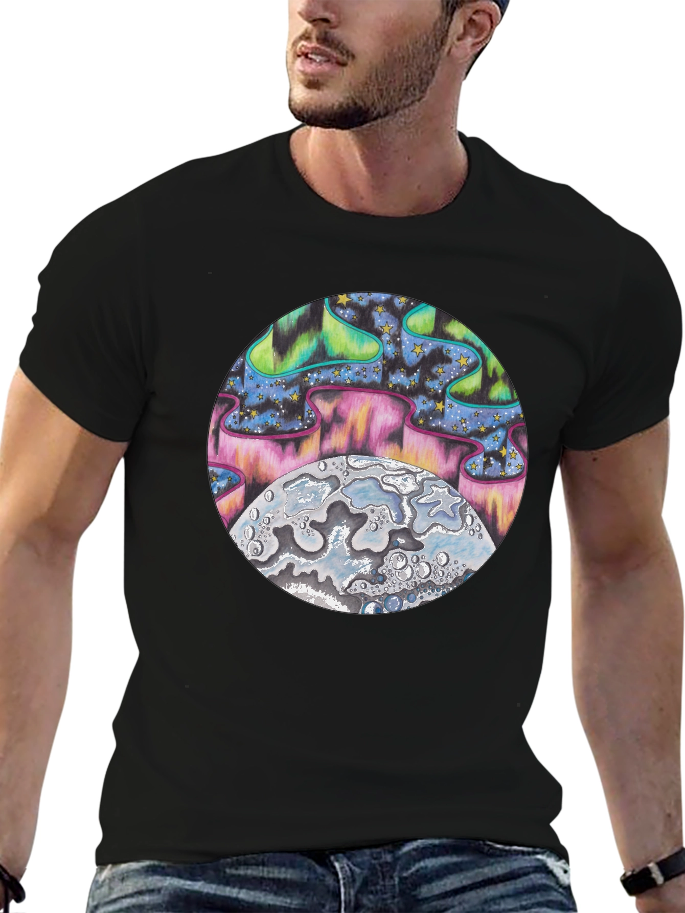 Aurora Moon Graphic T-Shirt