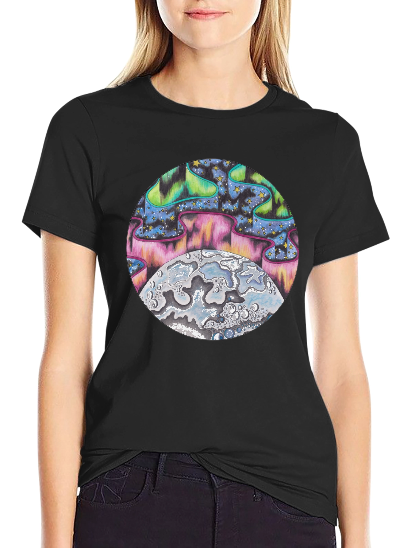 Aurora Moon Graphic T-Shirt