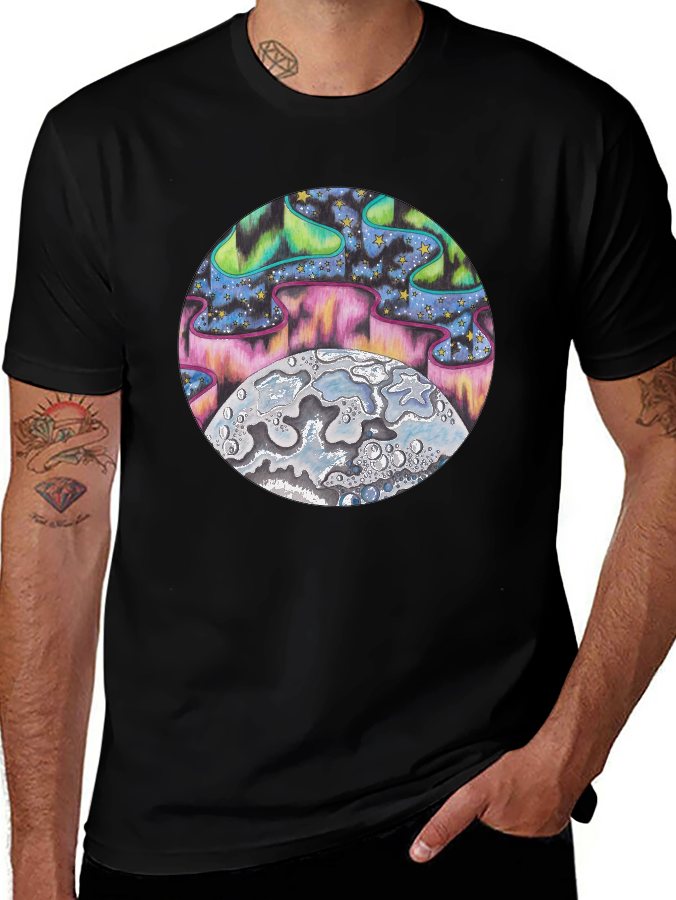 Aurora Moon Graphic T-Shirt