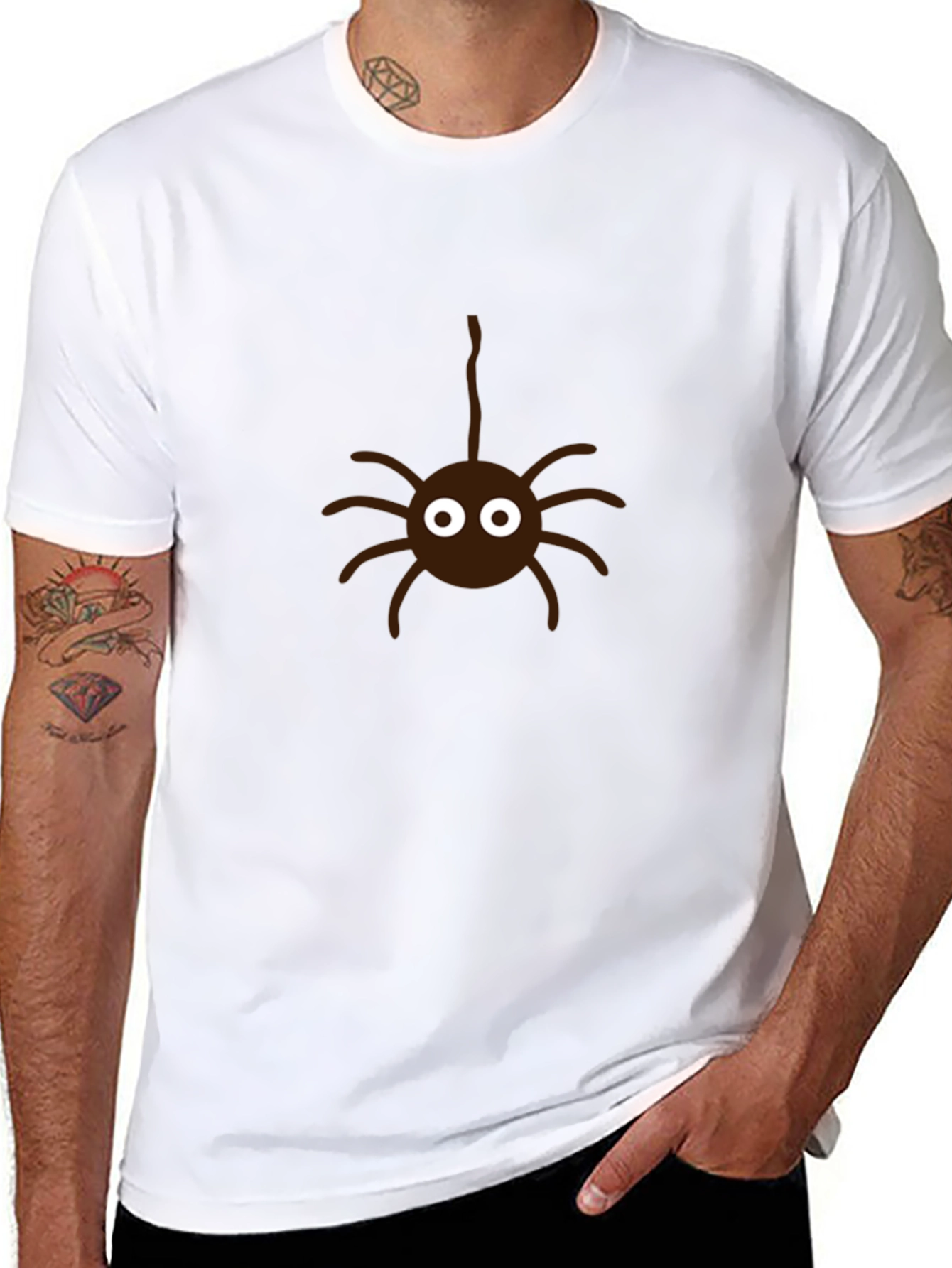 Spooky Spider Graphic Tee - Halloween Fun!