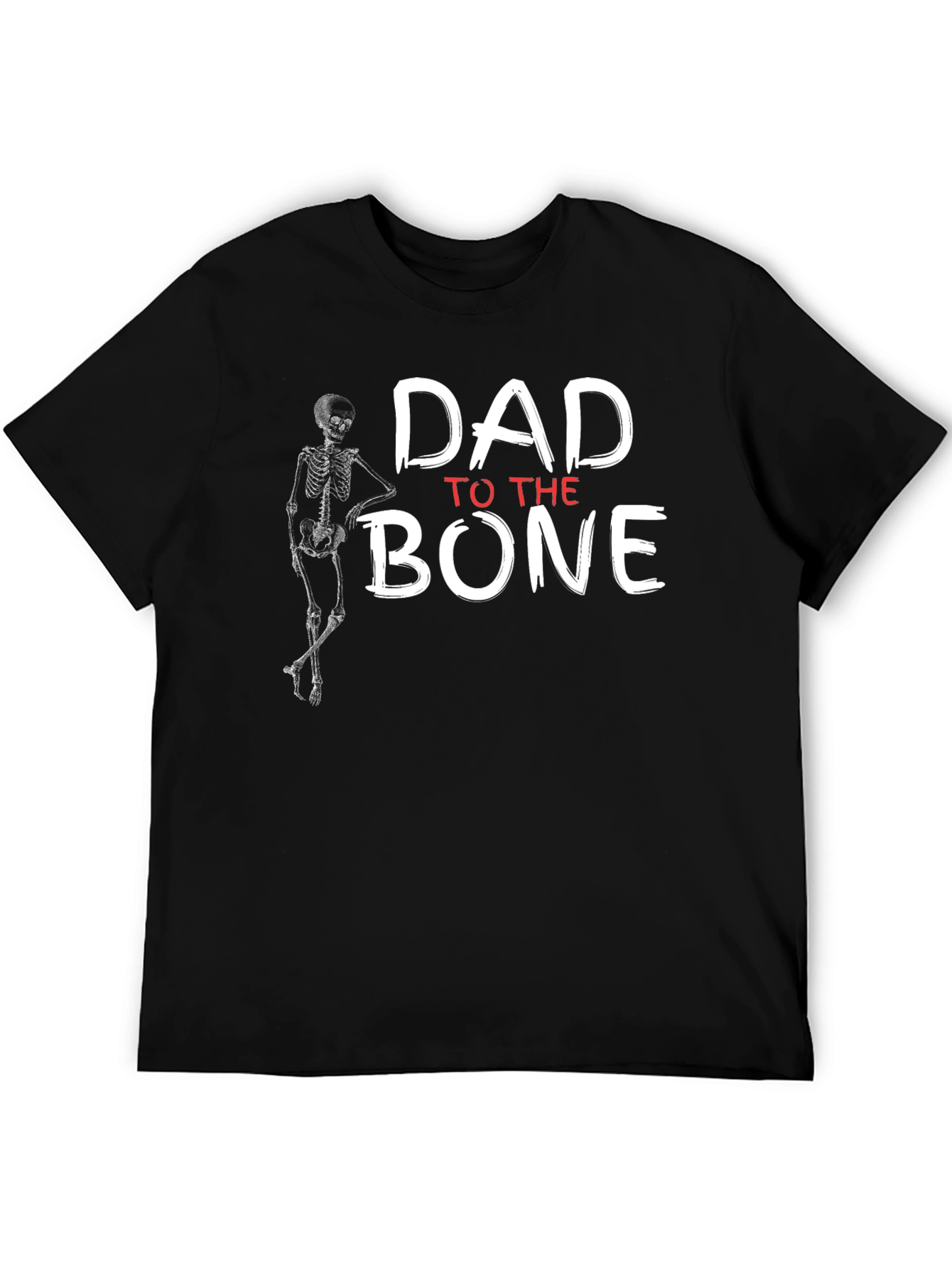 Dad to the Bone Black Graphic T-Shirt
