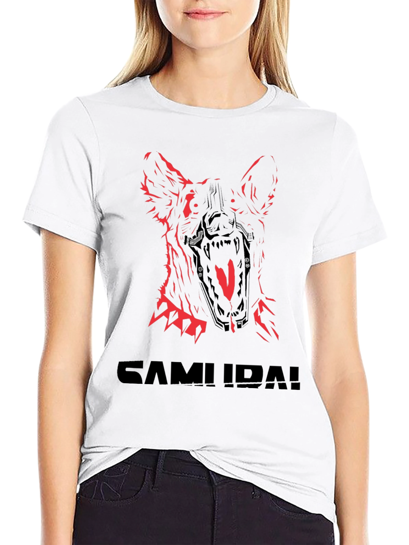 Cyberpunk Dog Samurai T-Shirt