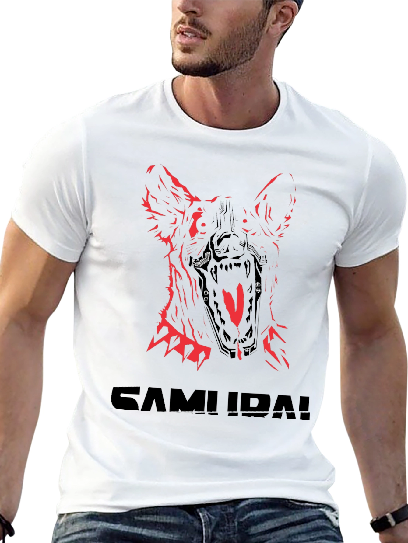 Cyberpunk Dog Samurai T-Shirt