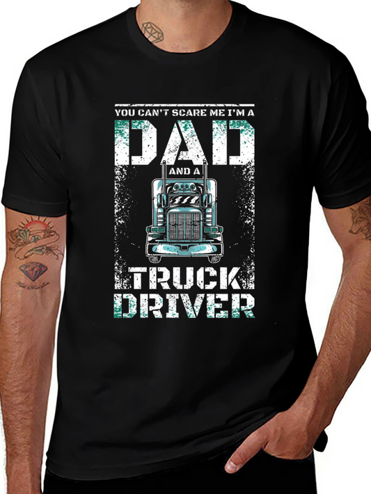 Dad Truck Driver T-Shirt - Black Graphic Tee