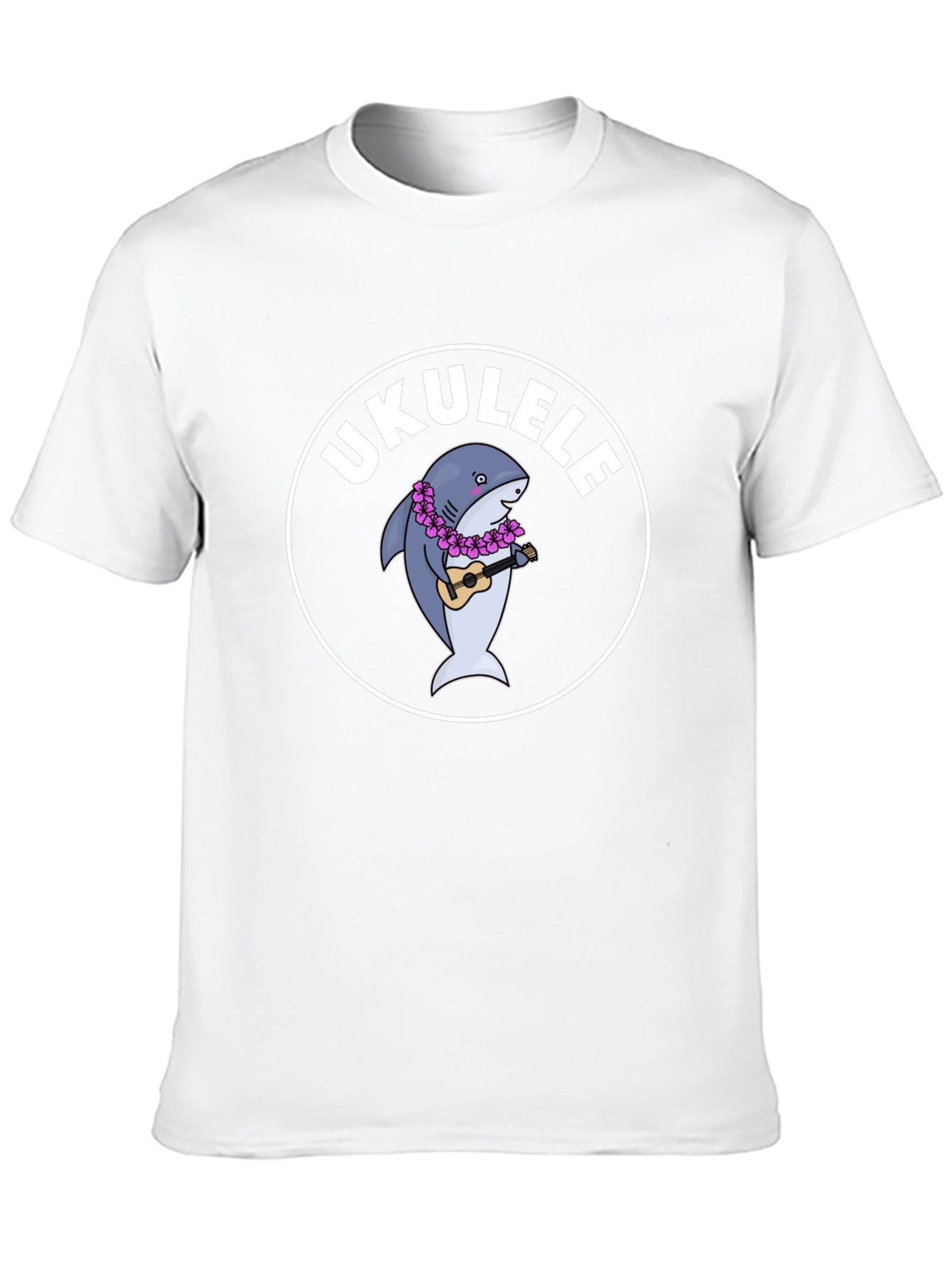 Ukulele Shark Black T-Shirt