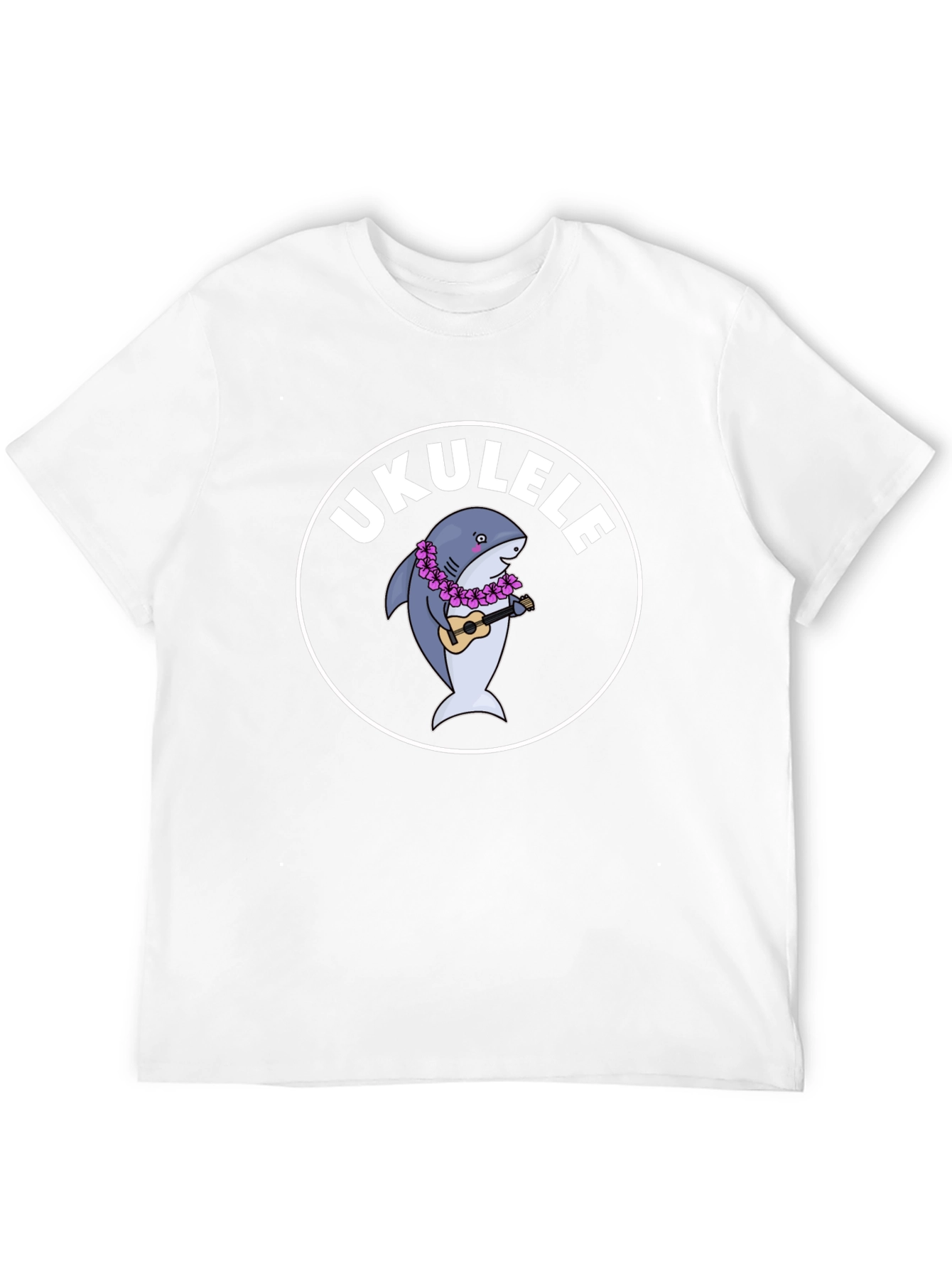 Ukulele Shark Black T-Shirt