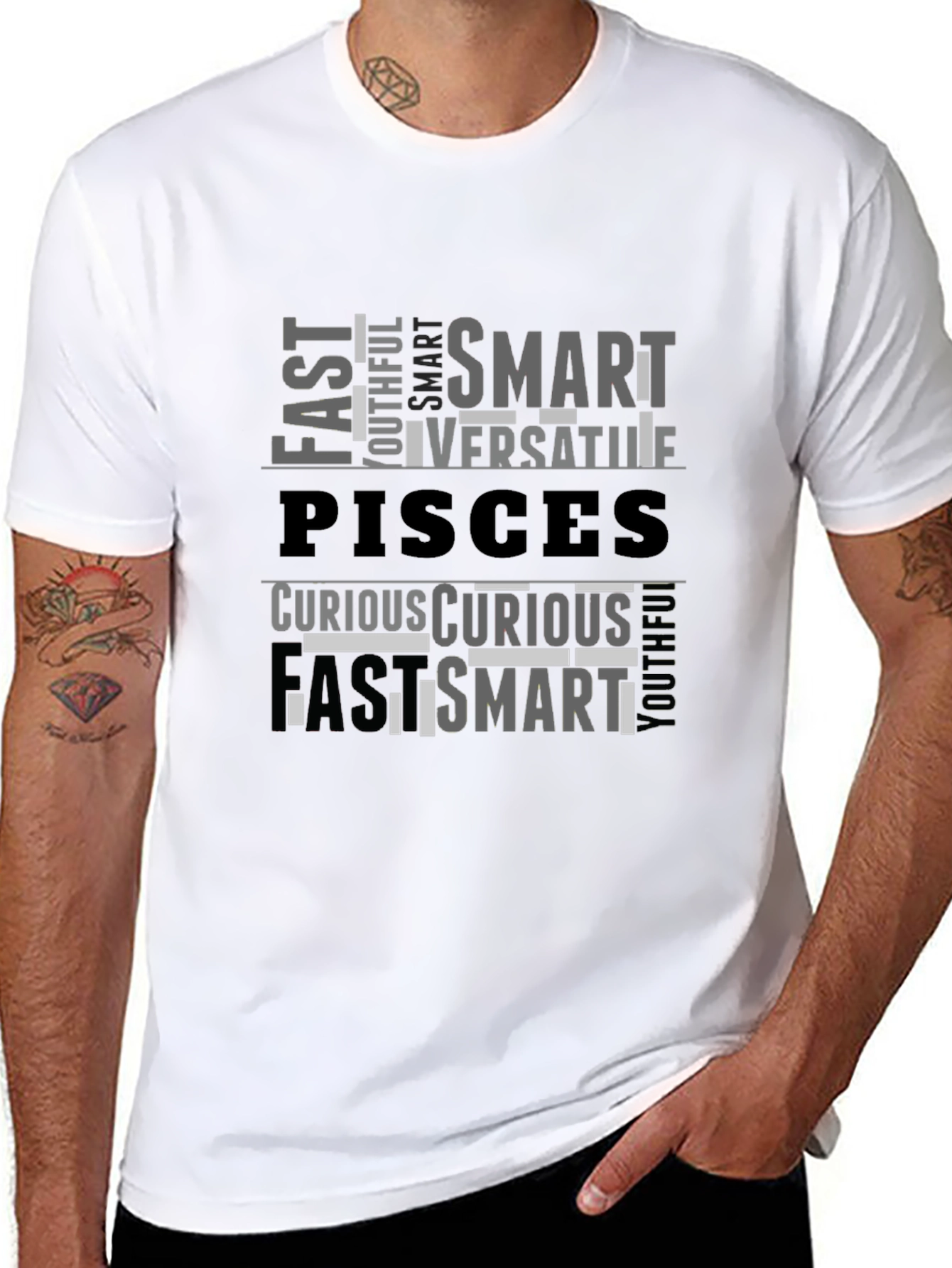 Pisces Zodiac T-Shirt: Smart Versatile Curious