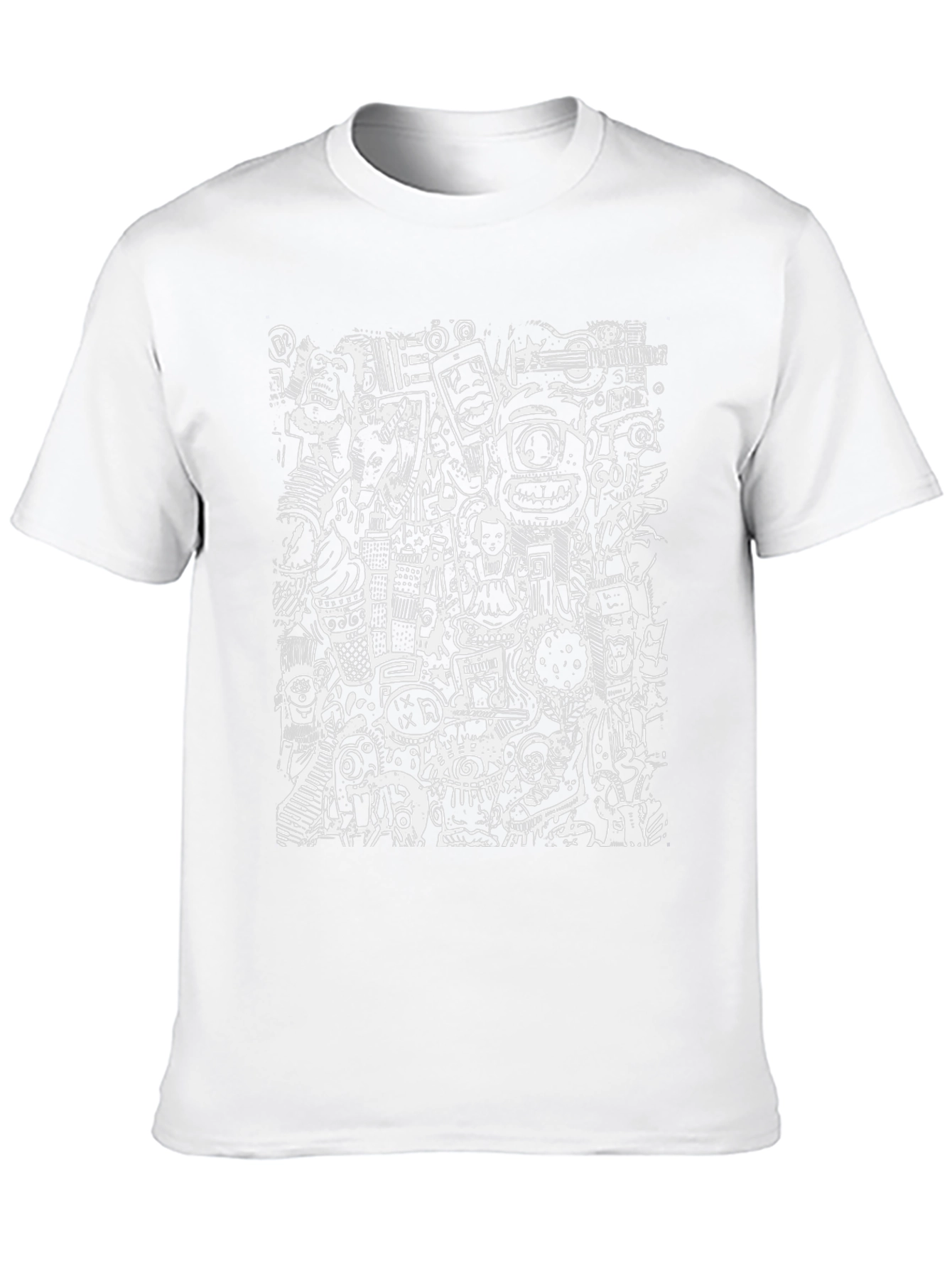 Doodle Art Graphic Print Tee