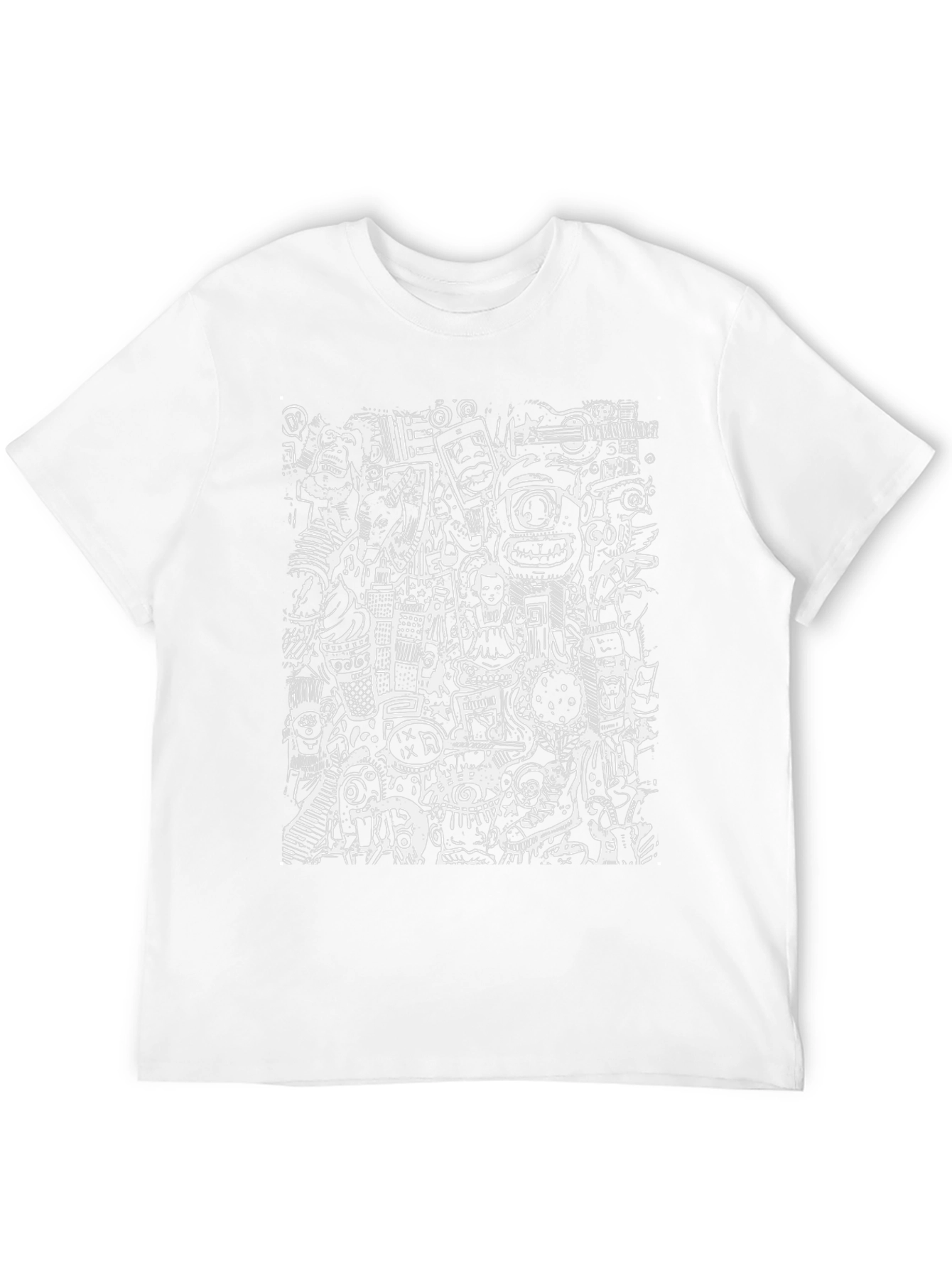 Doodle Art Graphic Print Tee