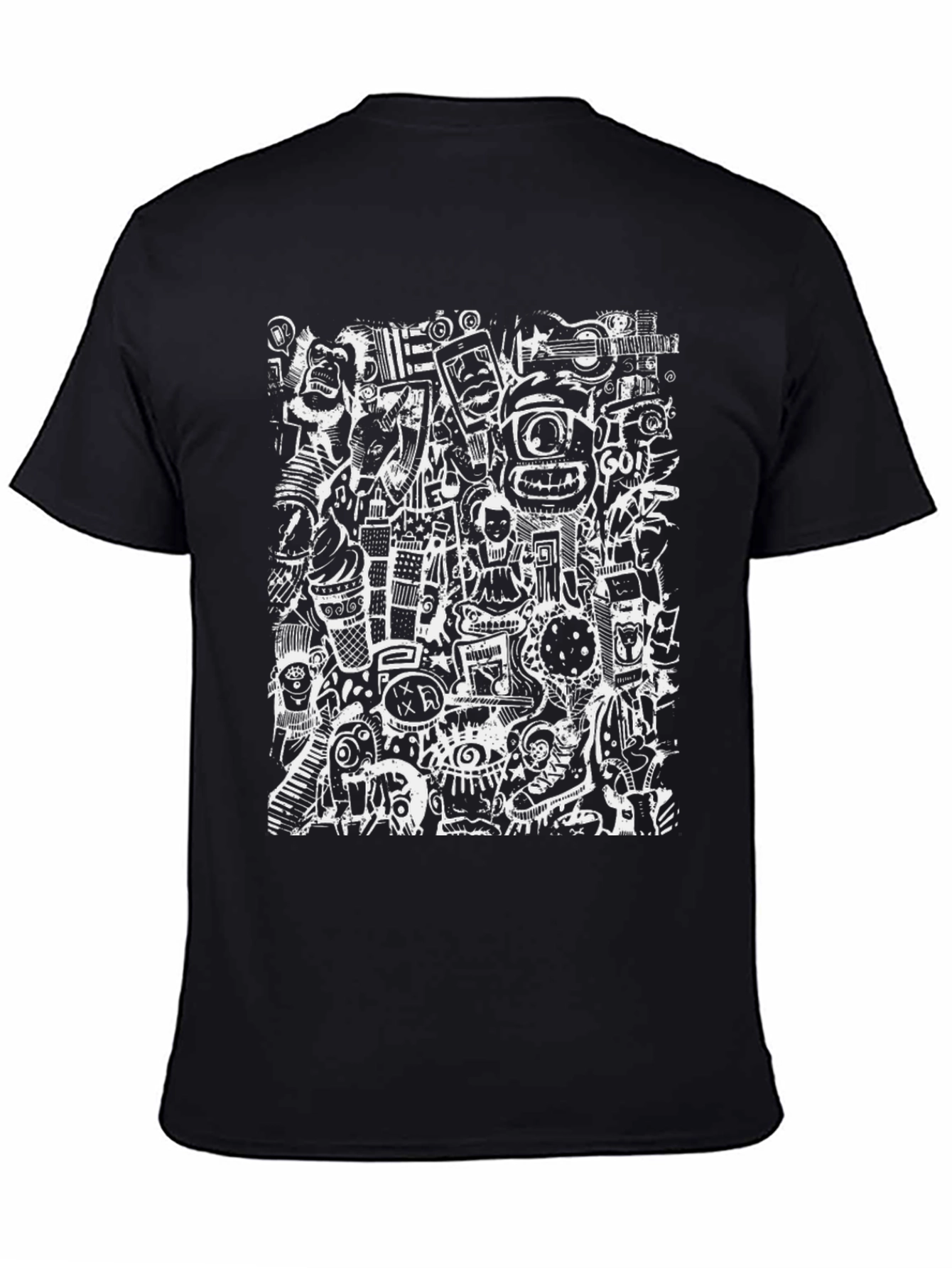 Doodle Art Graphic Print Tee