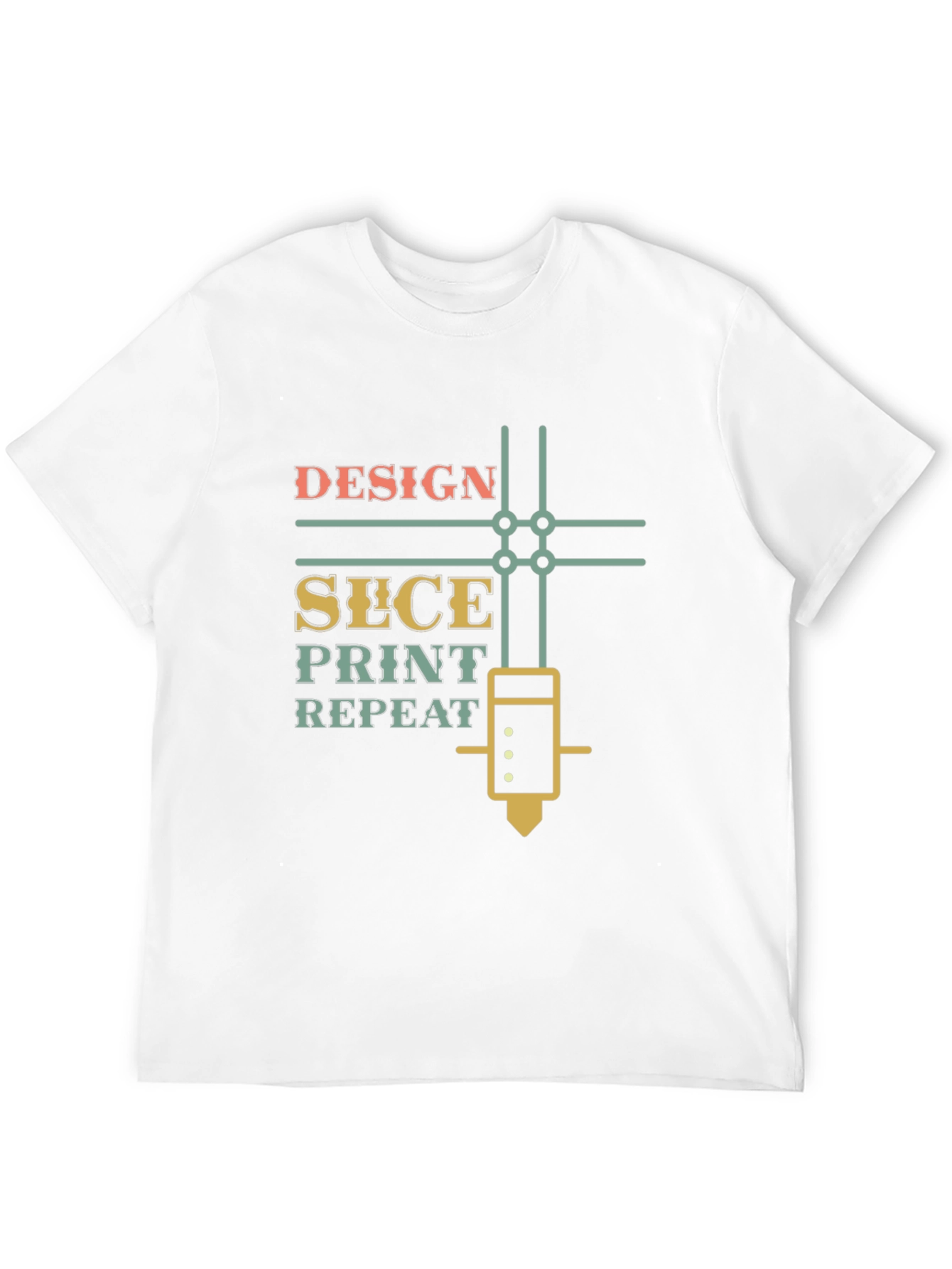 3D Printer Enthusiast T-Shirt - Design Slice Print Repeat
