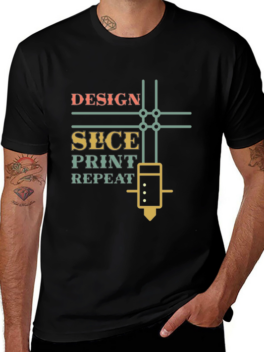3D Printer Enthusiast T-Shirt - Design Slice Print Repeat