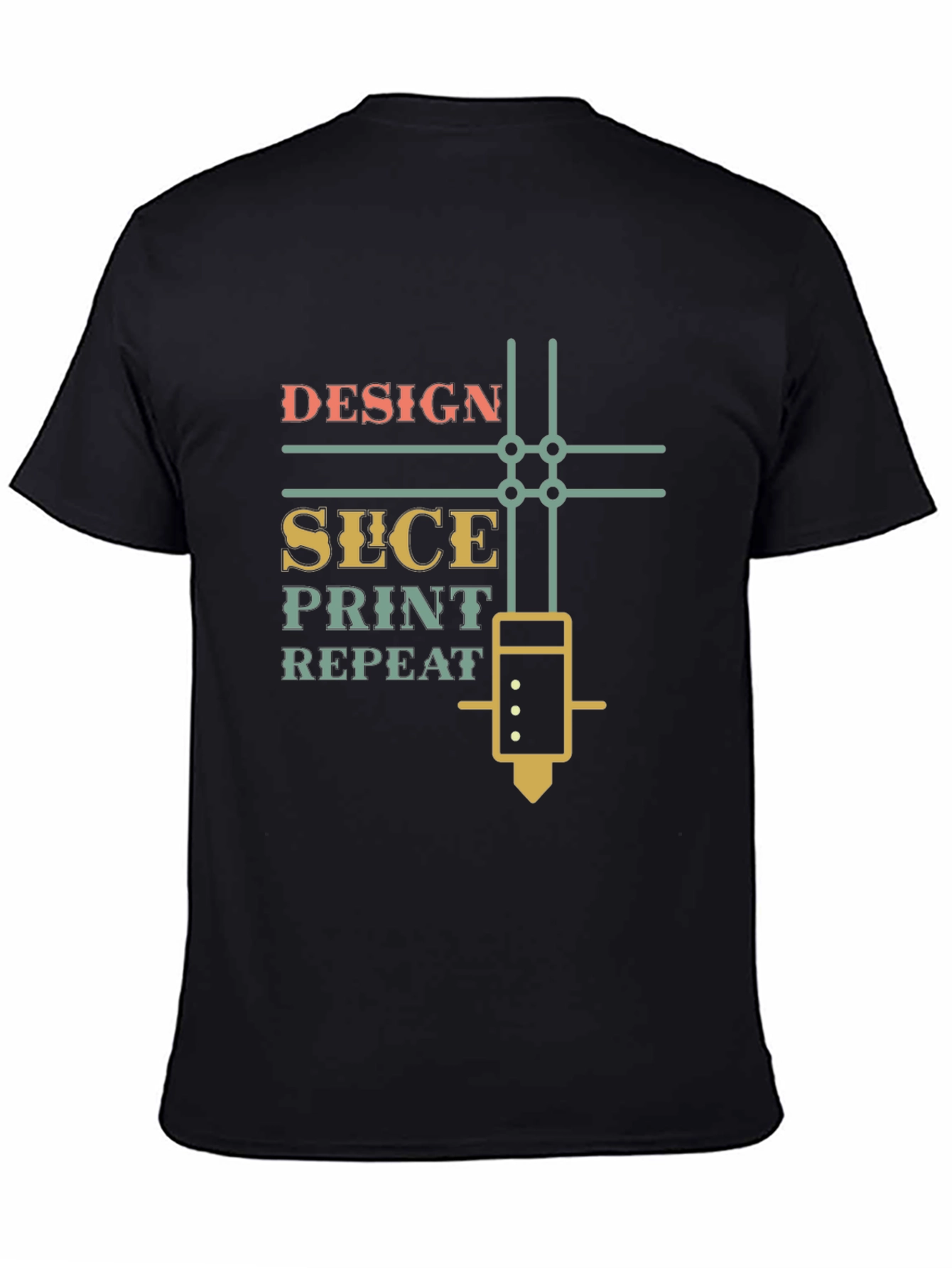 3D Printer Enthusiast T-Shirt - Design Slice Print Repeat
