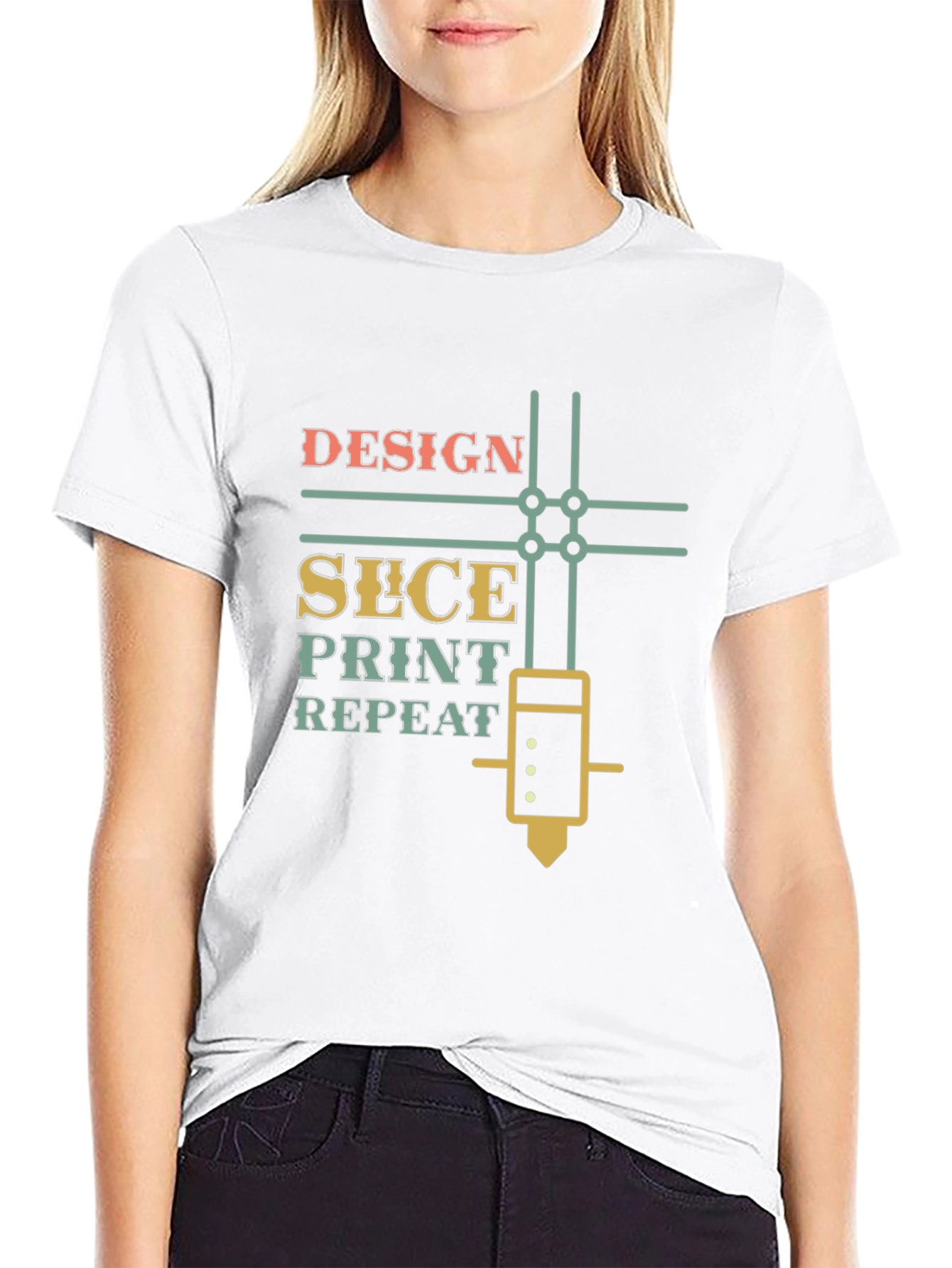 3D Printer Enthusiast T-Shirt - Design Slice Print Repeat