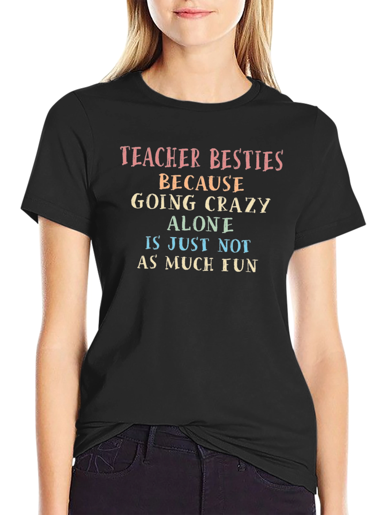 Teacher Besties T-Shirt - Fun Teacher Apparel