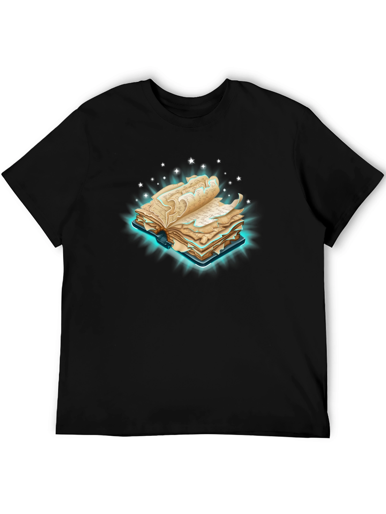 Mystical Book Graphic Tee - Black