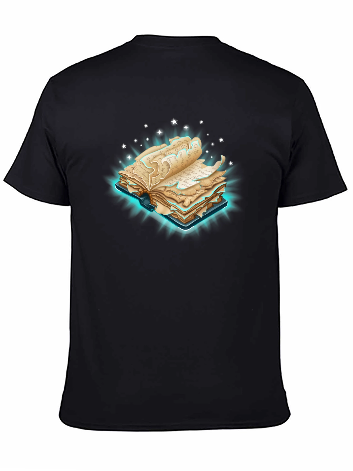 Mystical Book Graphic Tee - Black