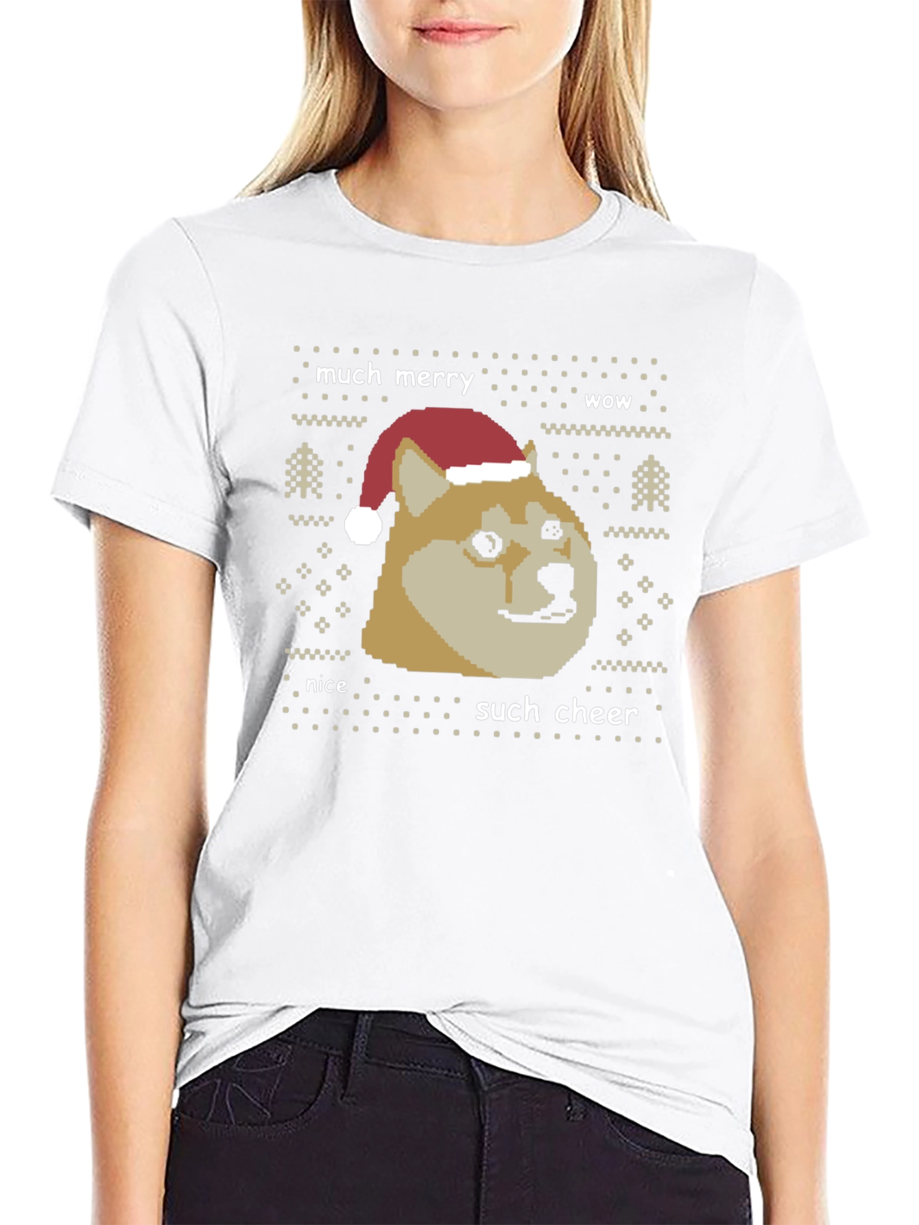 Doge Christmas Sweater Graphic T-Shirt