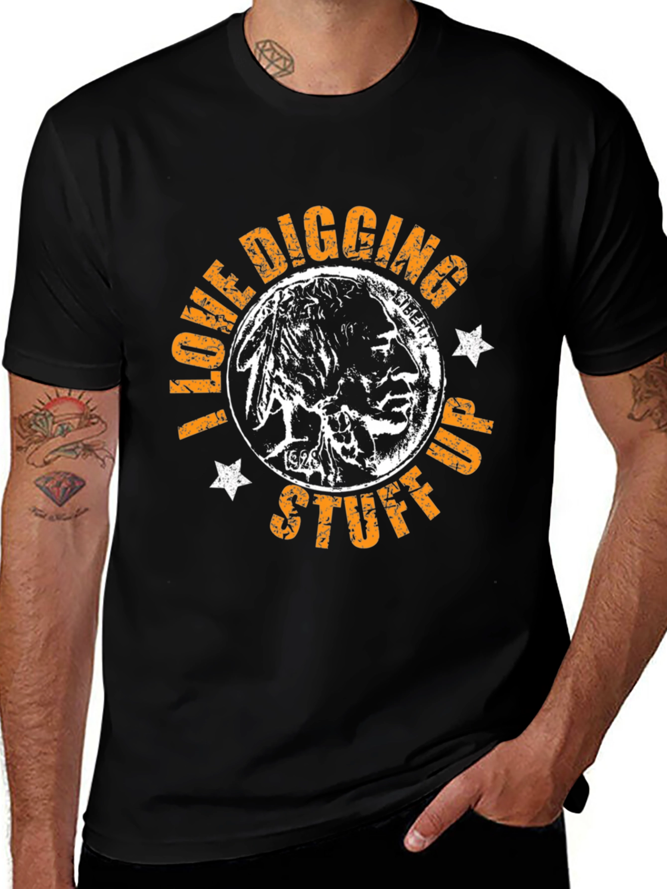I Love Digging Up Stuff T-Shirt - Black