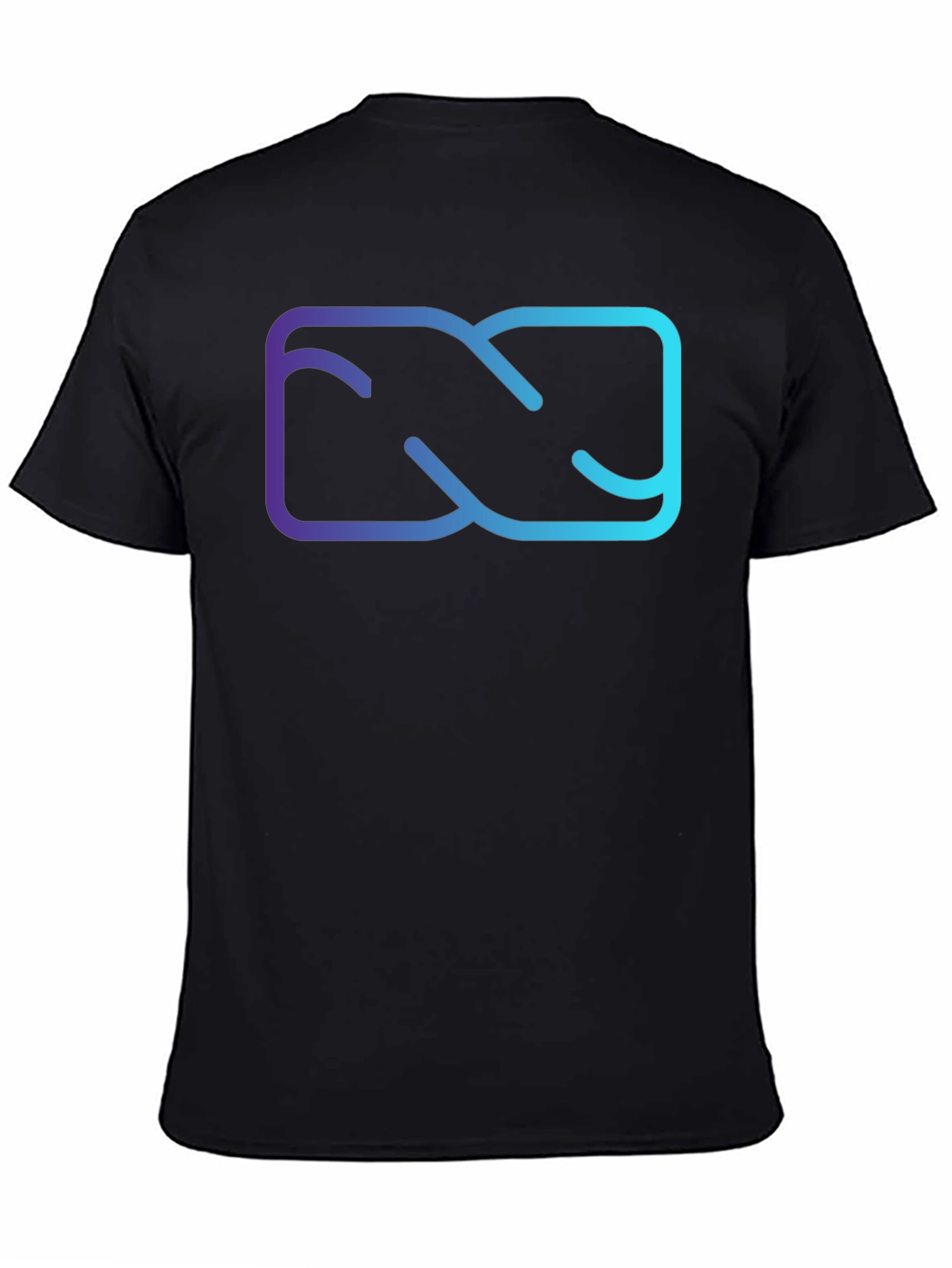Abstract Gradient Graphic Black T-Shirt