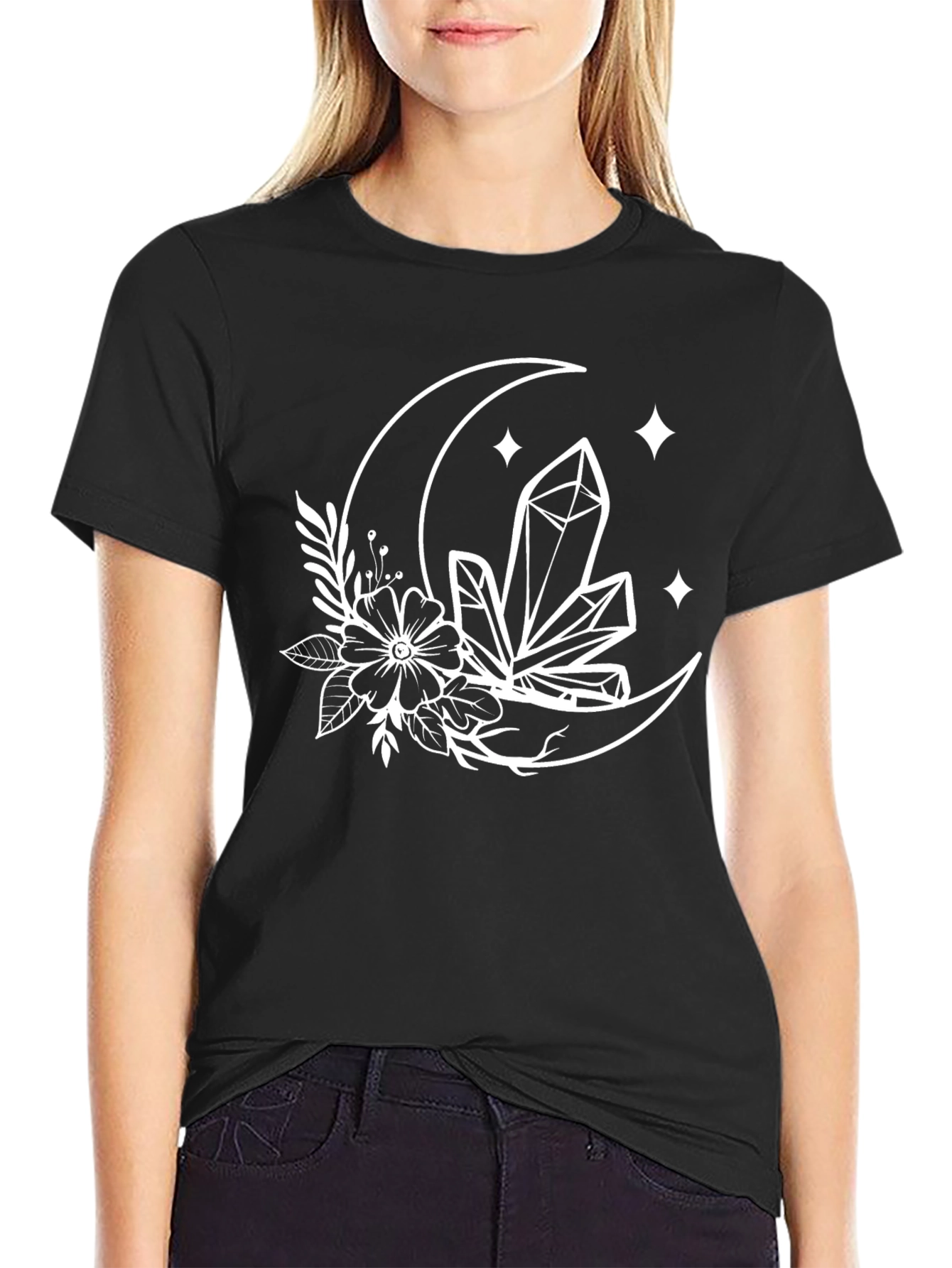Mystic Moon Crystal Graphic T-Shirt