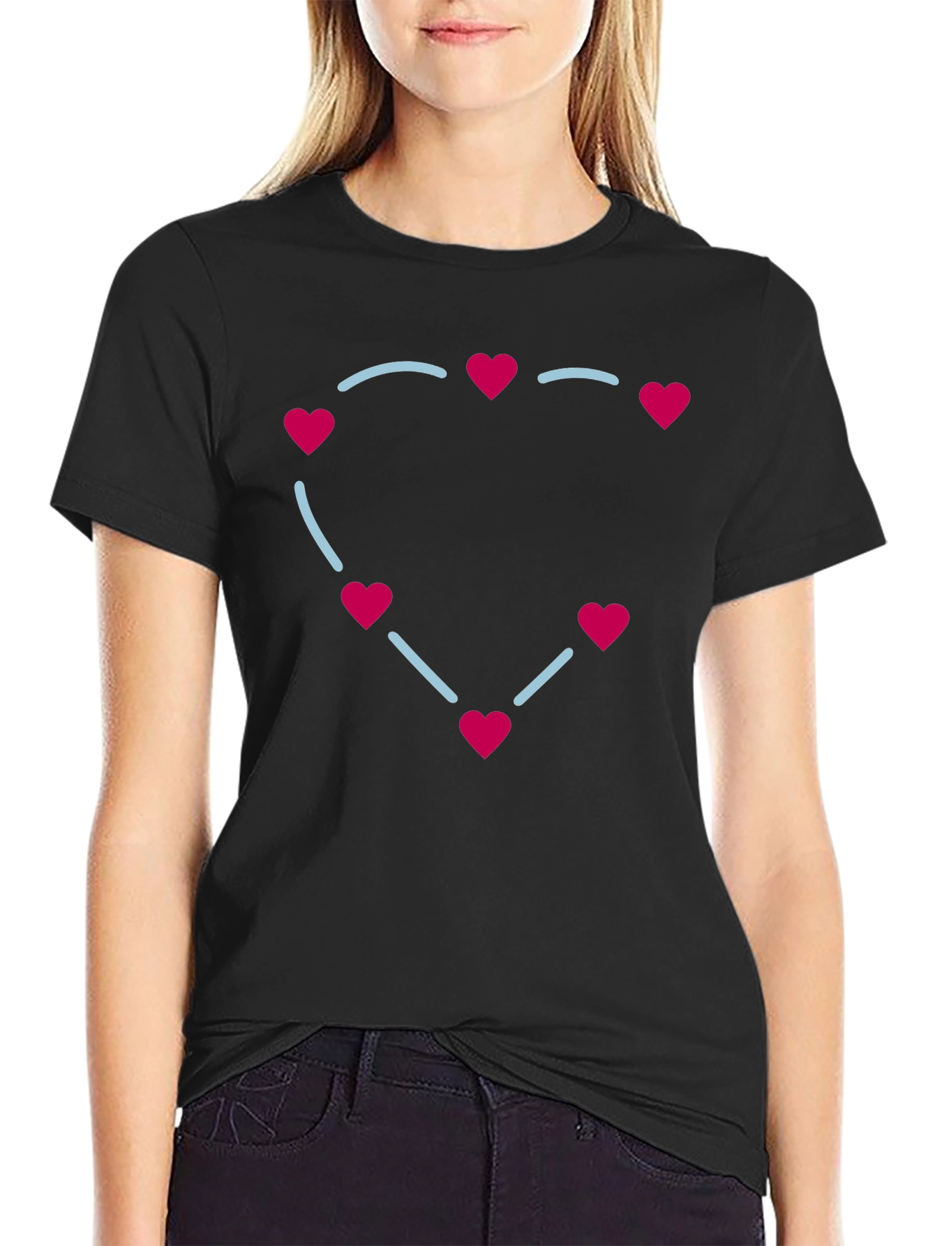 Heart Constellation Graphic Tee - Soft Cotton Blend