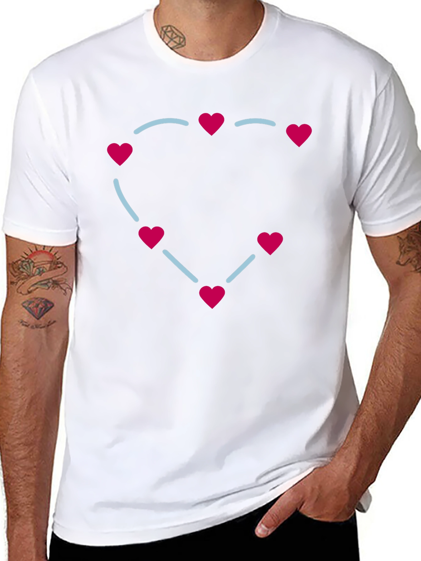Heart Constellation Graphic Tee - Soft Cotton Blend