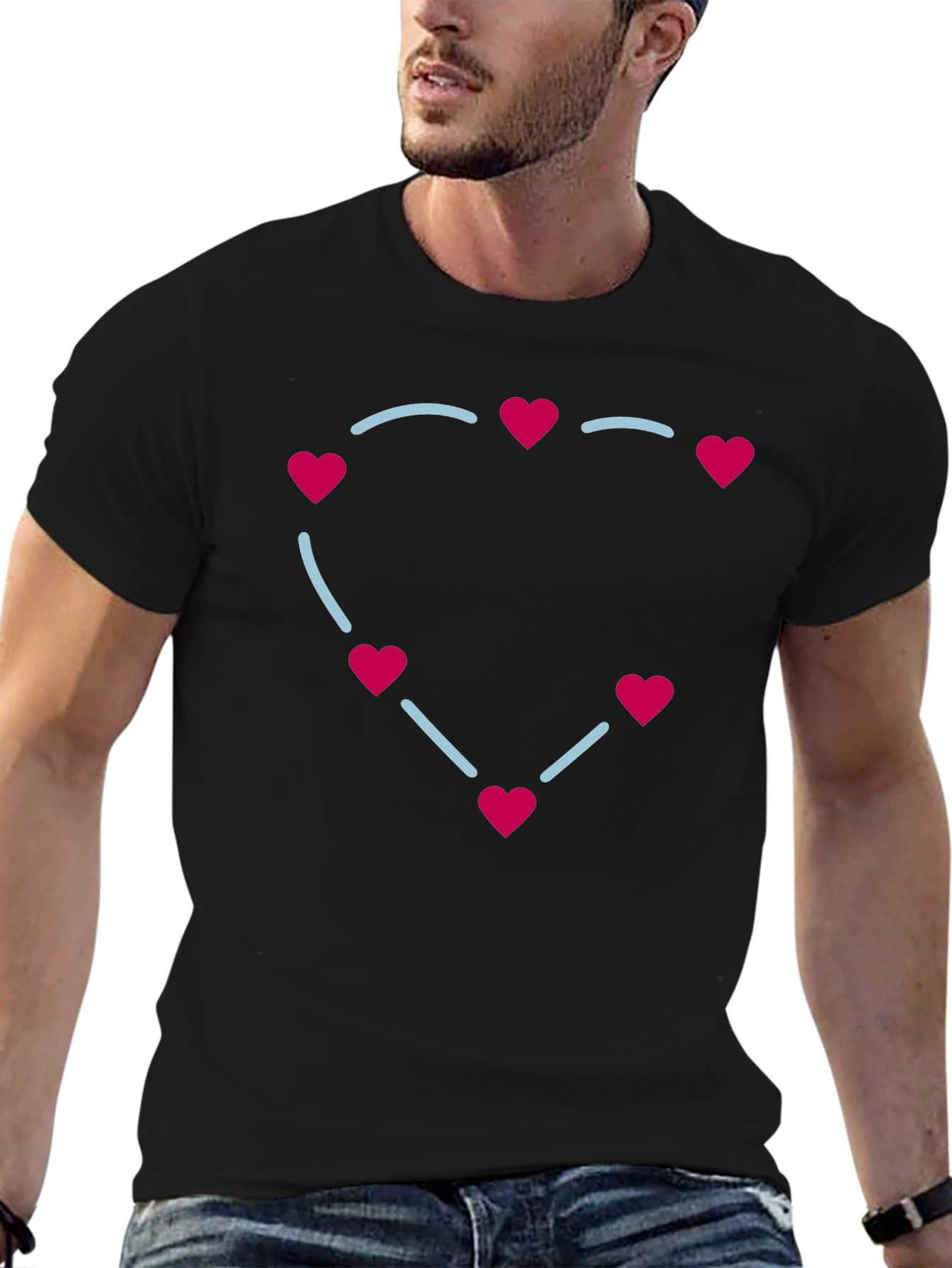 Heart Constellation Graphic Tee - Soft Cotton Blend
