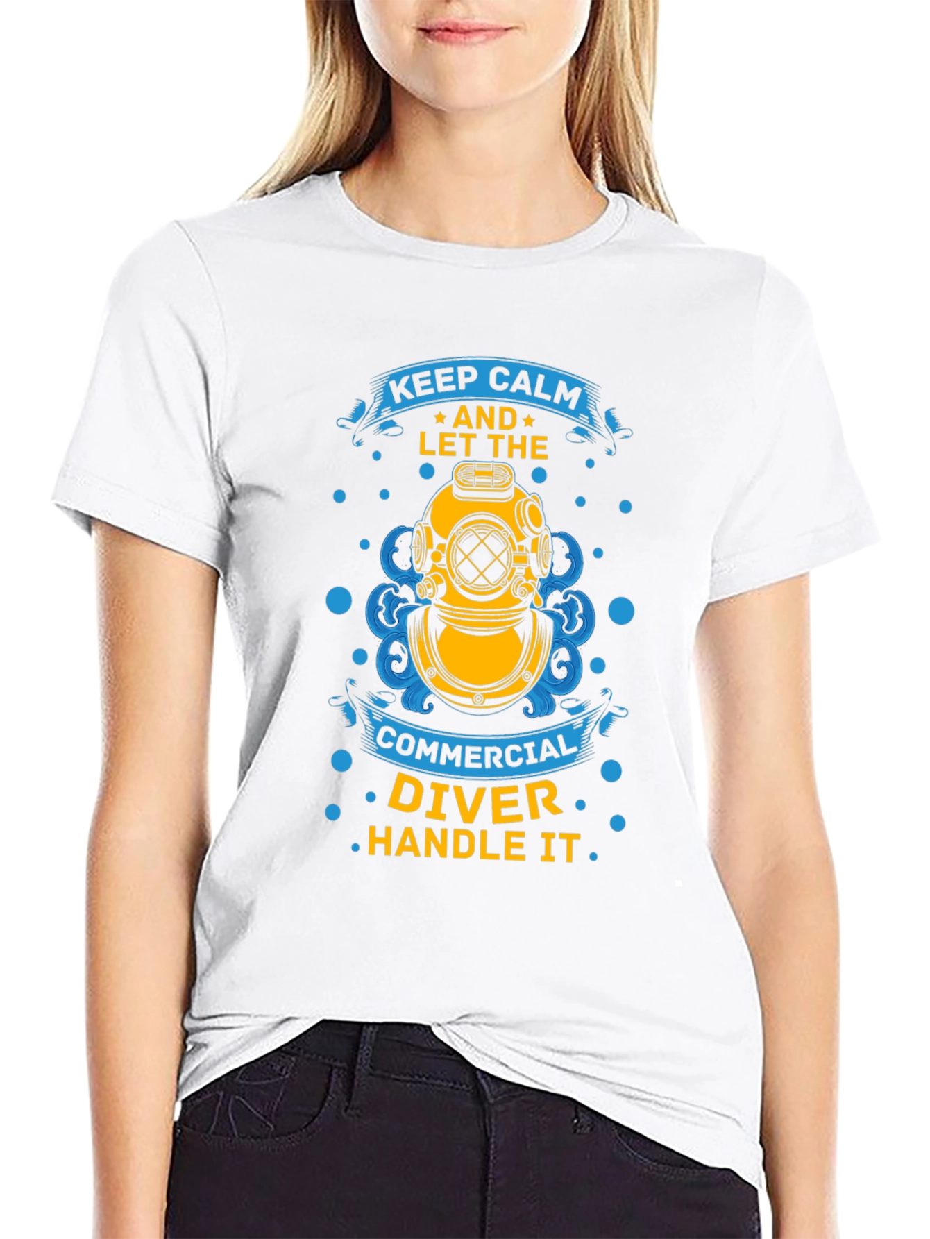 Keep Calm Commercial Diver T-Shirt - Black