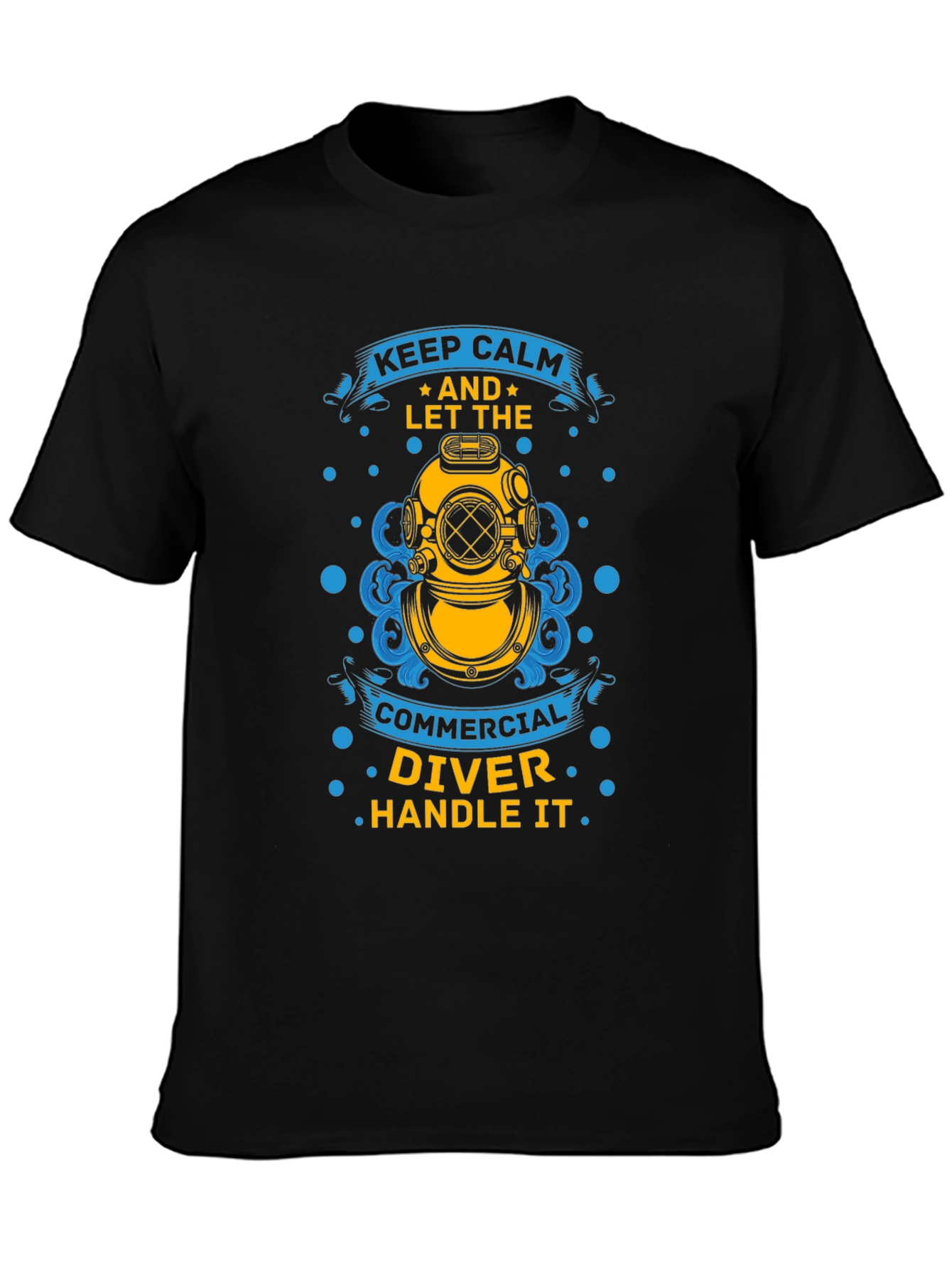 Keep Calm Commercial Diver T-Shirt - Black