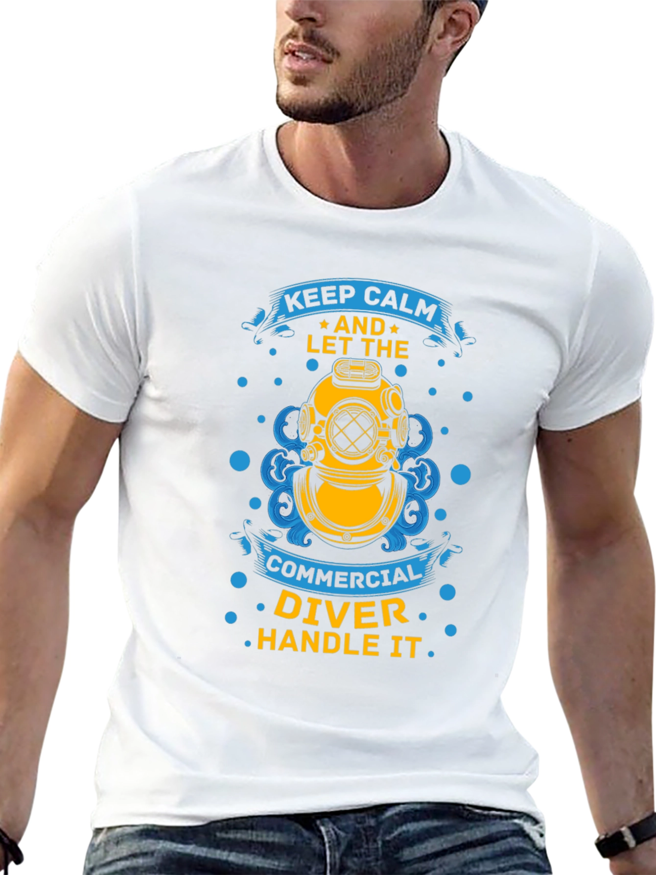 Keep Calm Commercial Diver T-Shirt - Black