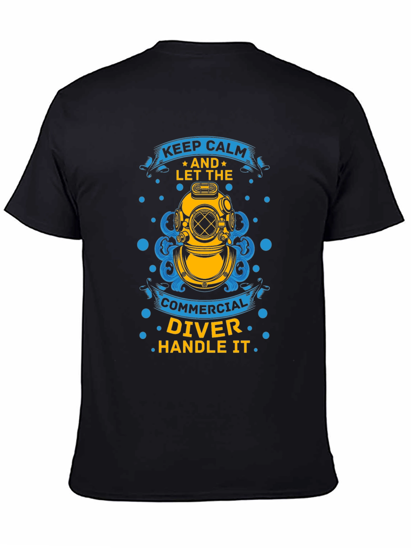 Keep Calm Commercial Diver T-Shirt - Black