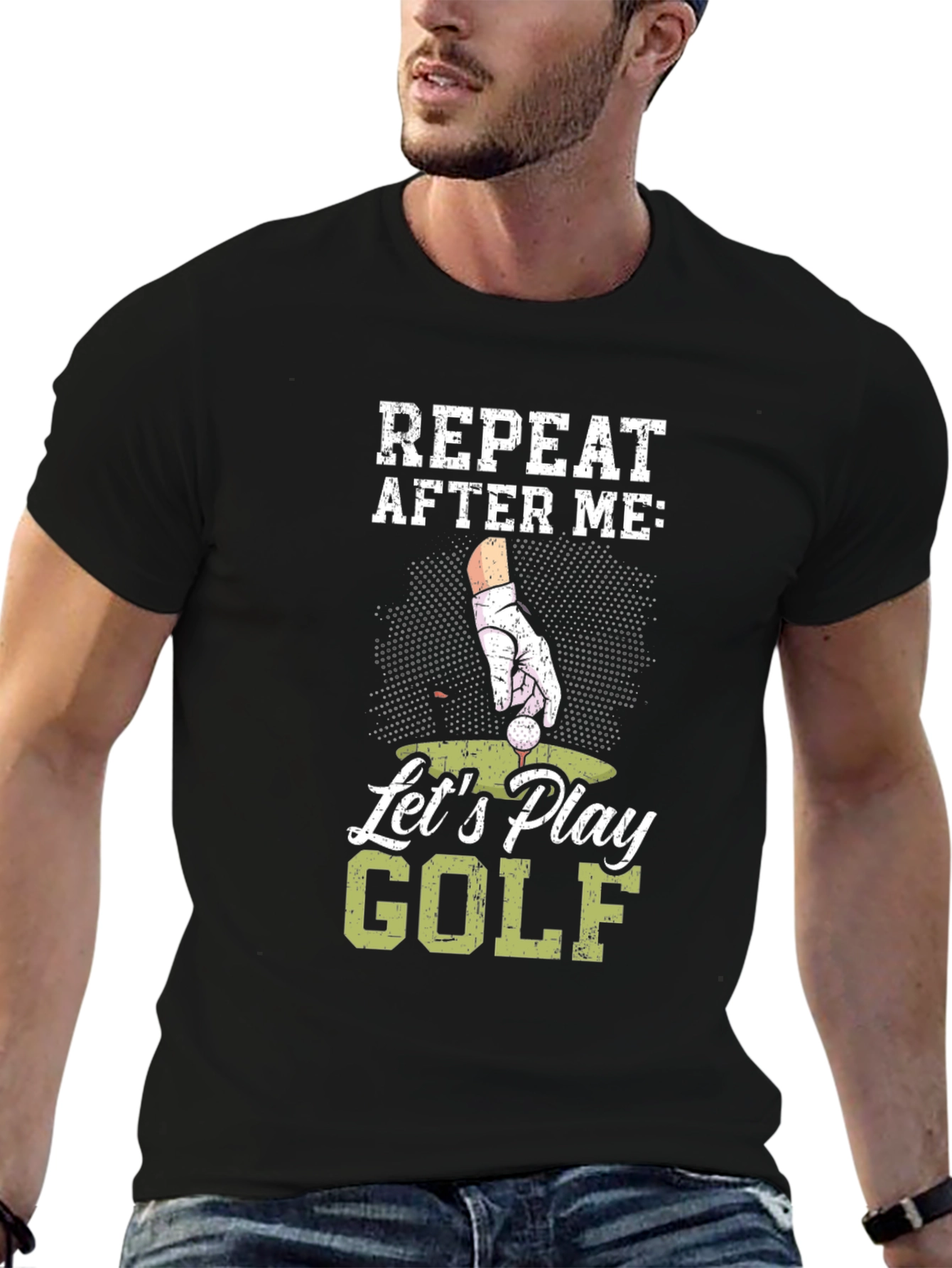 Funny Golf T-Shirt - Repeat After Me