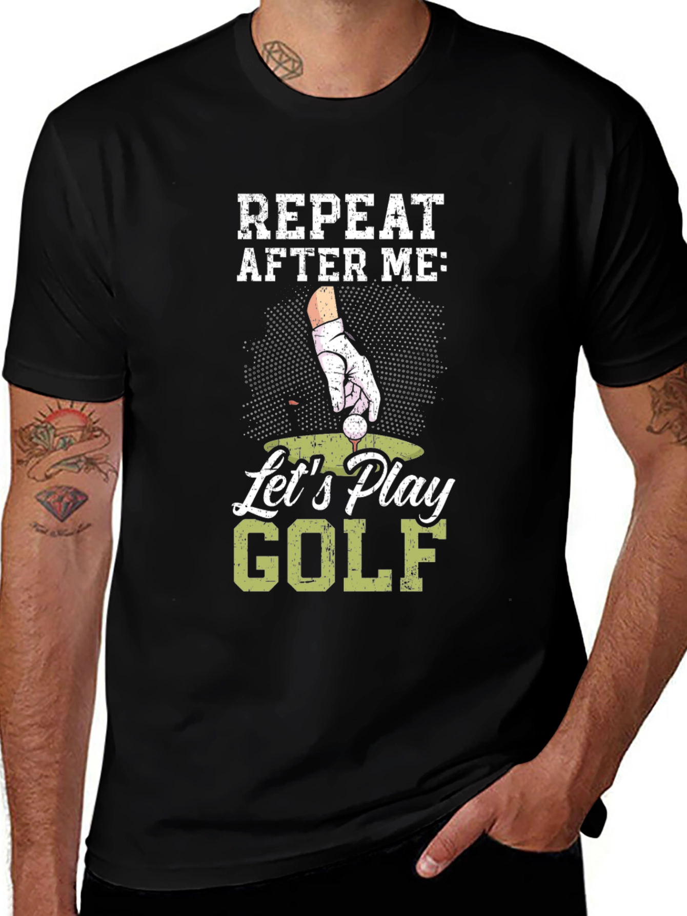 Funny Golf T-Shirt - Repeat After Me