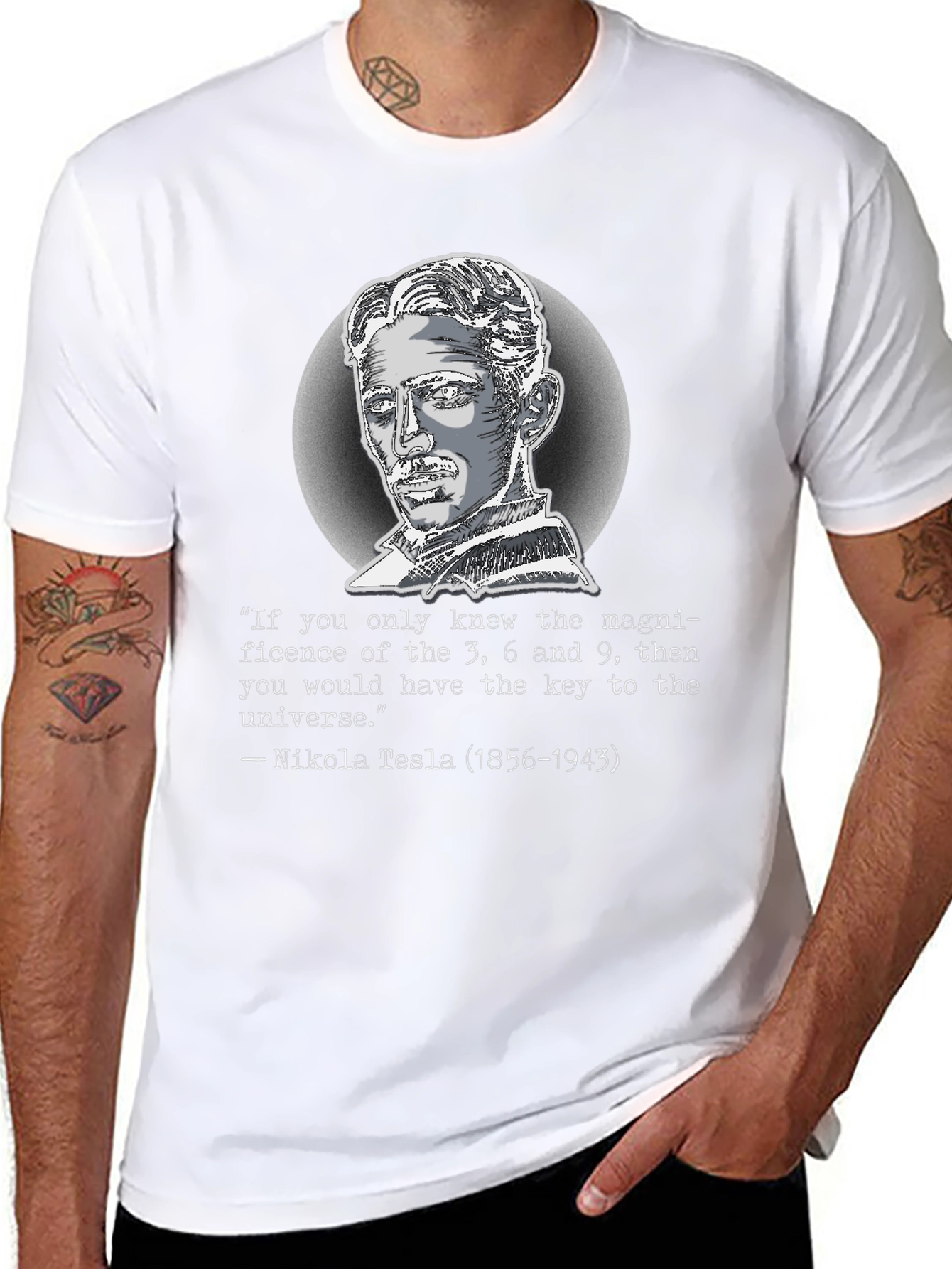 Nikola Tesla Quote T-Shirt - Key to the Universe