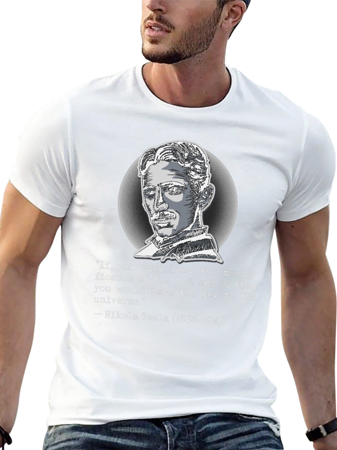 Nikola Tesla Quote T-Shirt - Key to the Universe