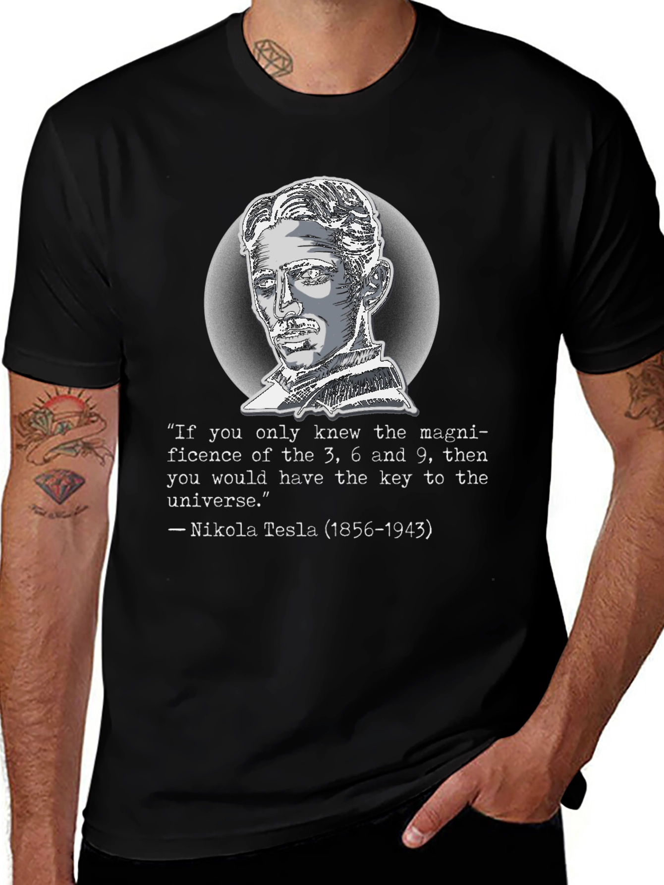 Nikola Tesla Quote T-Shirt - Key to the Universe