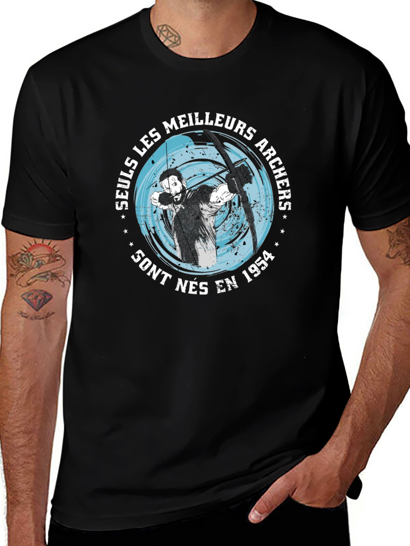 Archers Born in 1954 Black T-Shirt