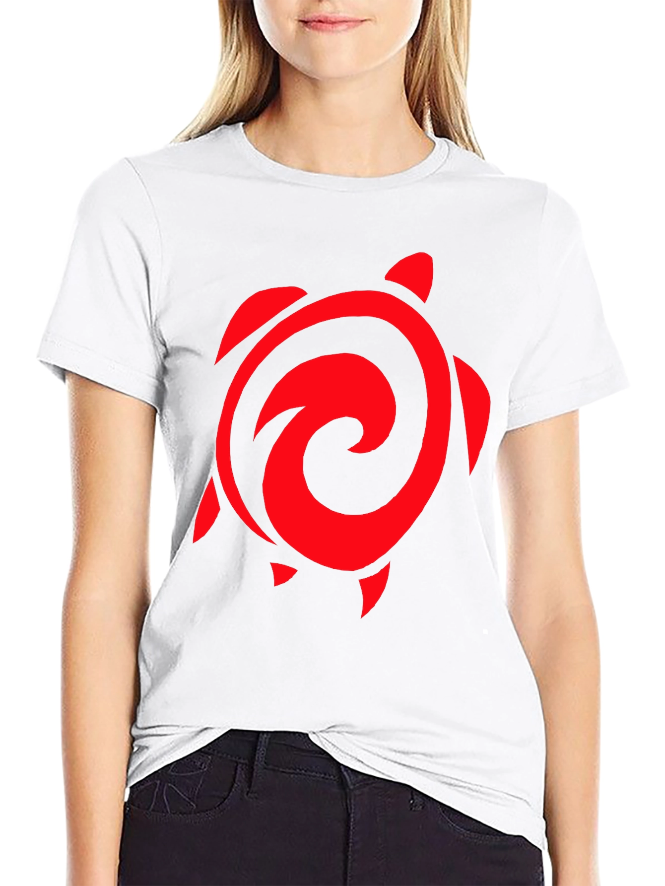 Red Turtle Graphic Black T-Shirt