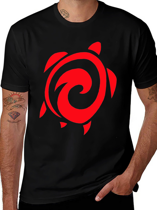 Red Turtle Graphic Black T-Shirt