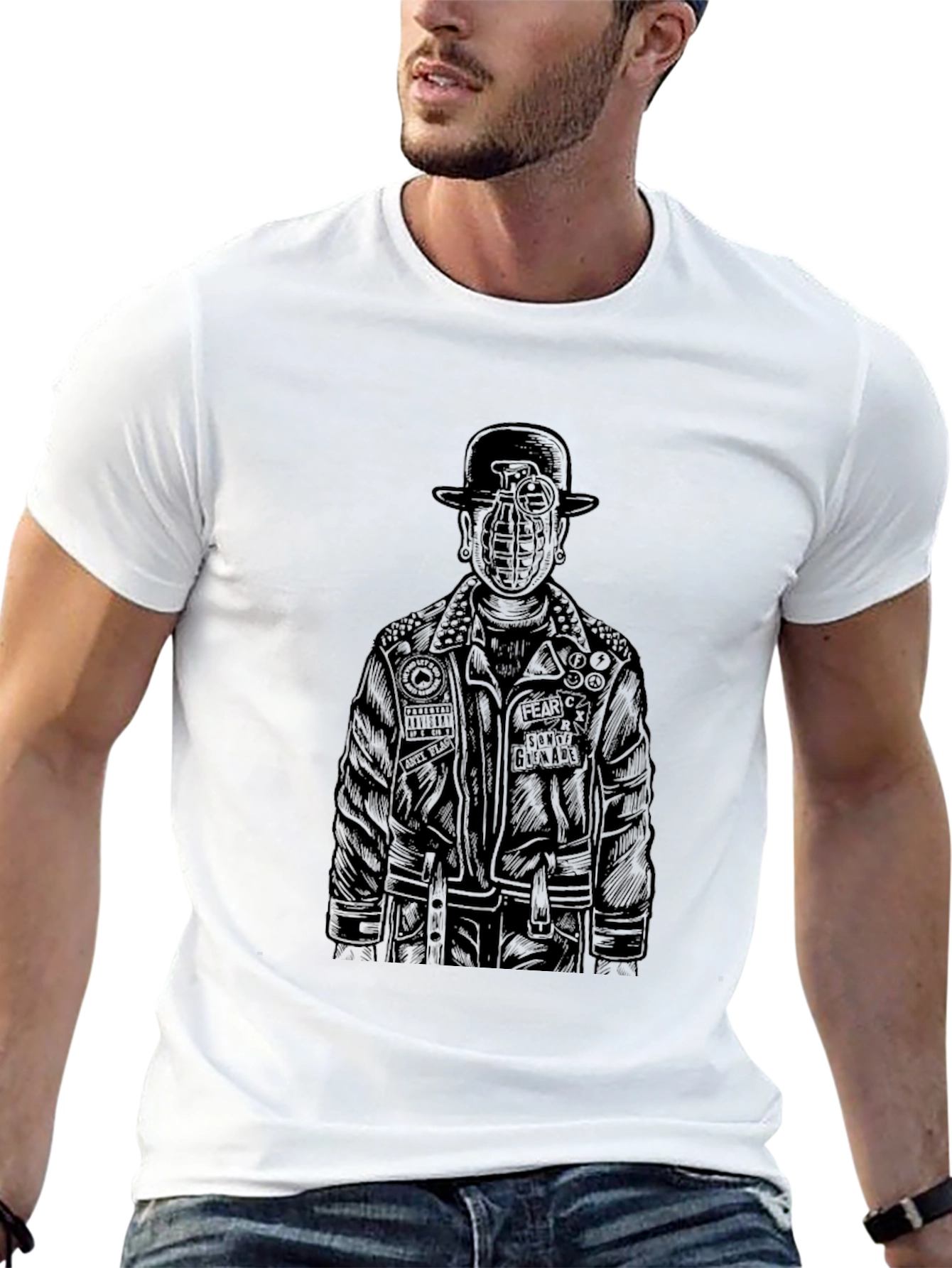 Grenade Head Graphic Tee - Mens Black T-Shirt