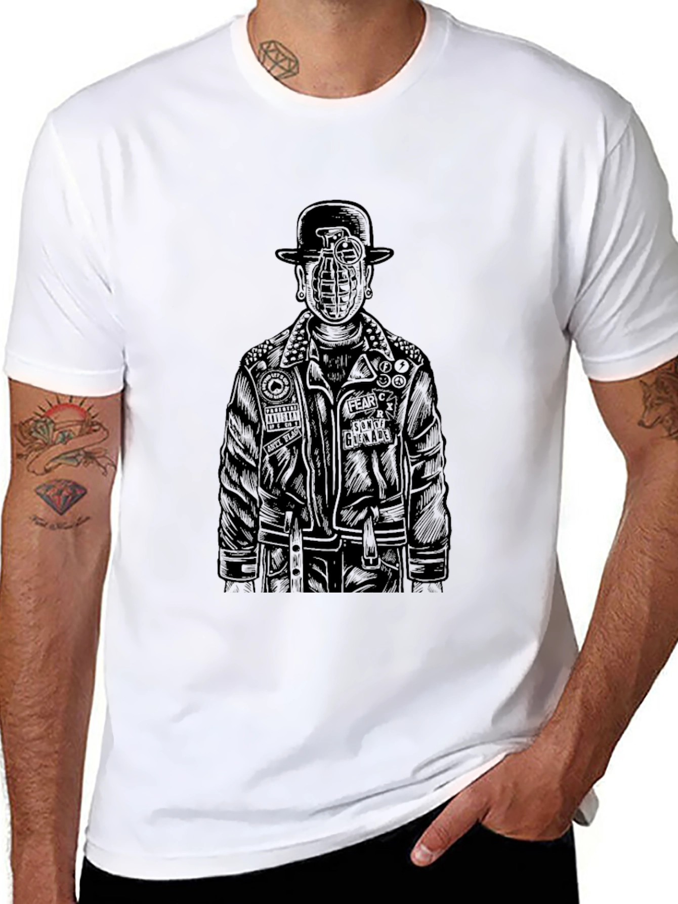 Grenade Head Graphic Tee - Mens Black T-Shirt