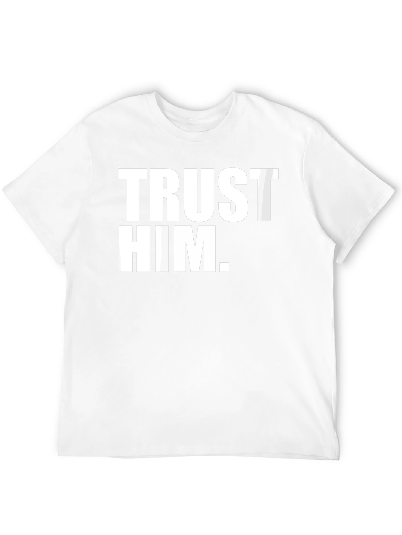 Trust Him Graphic Tee - Mens Black Cotton T-Shirt