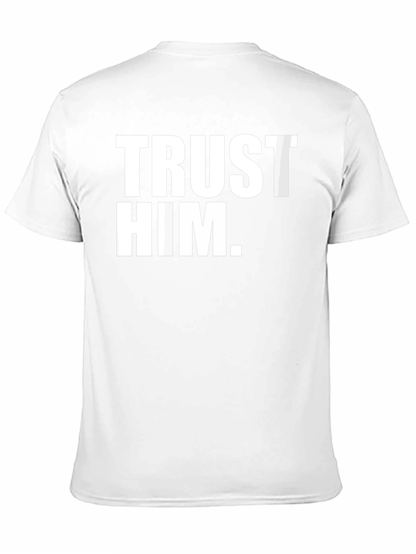 Trust Him Graphic Tee - Mens Black Cotton T-Shirt