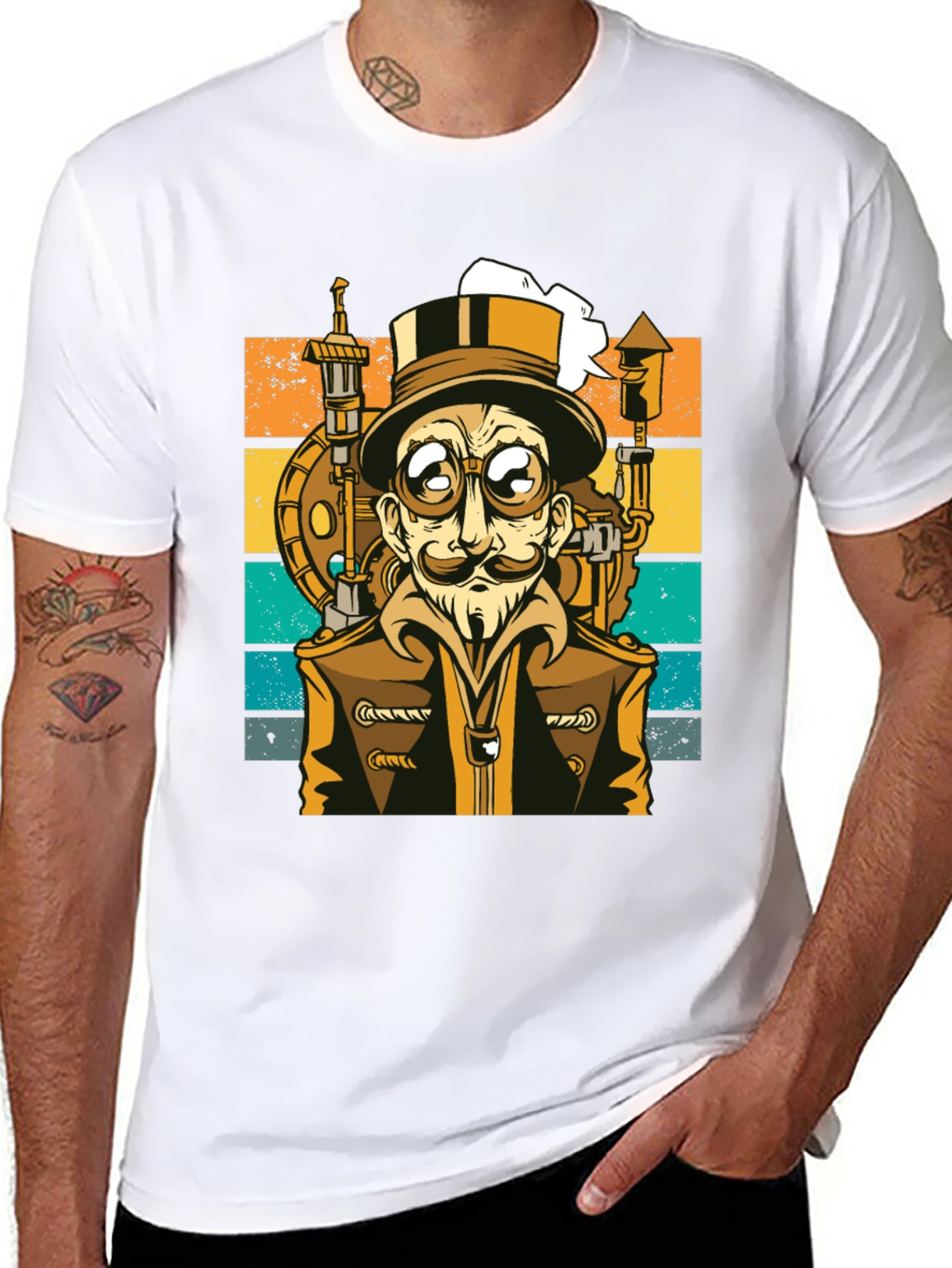Steampunk Character Graphic Tee