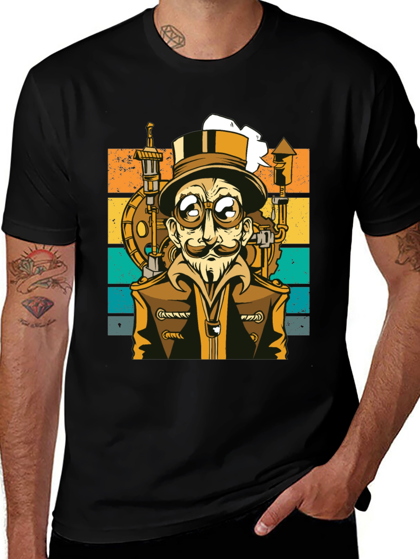 Steampunk Character Graphic Tee