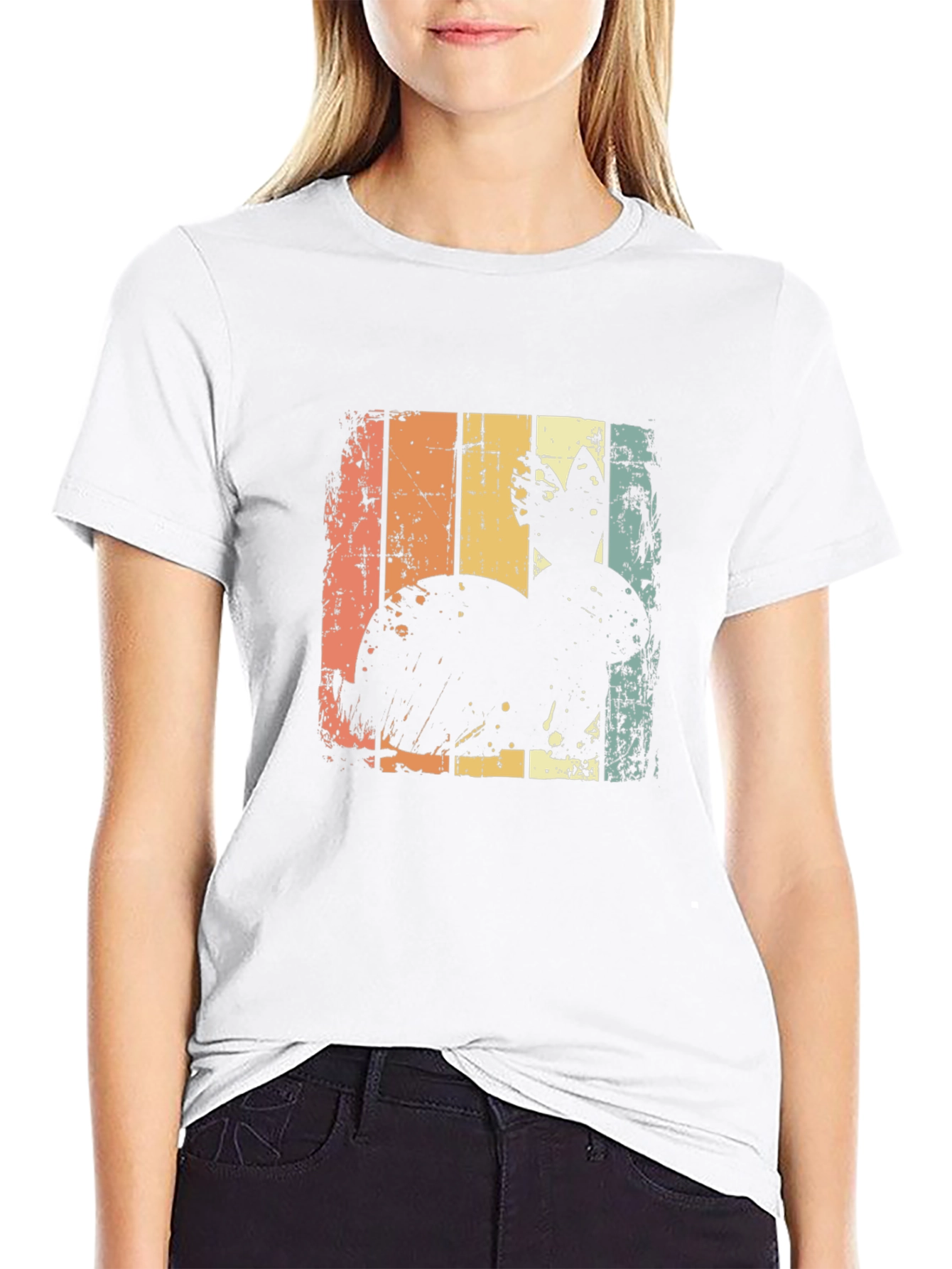 Retro Easter Bunny Graphic Tee - Mens Black T-Shirt