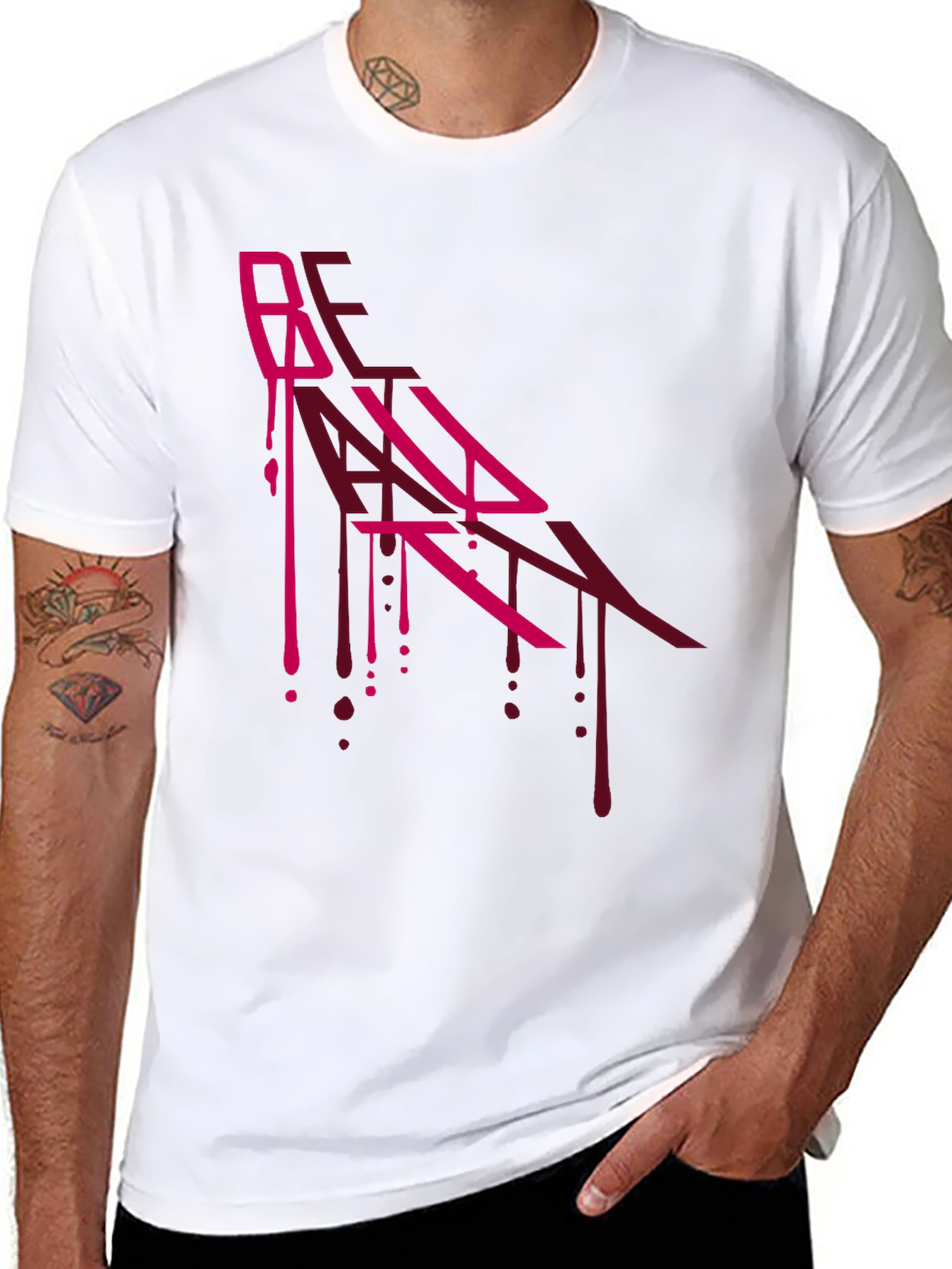 Edgy Graphic Print Black T-Shirt